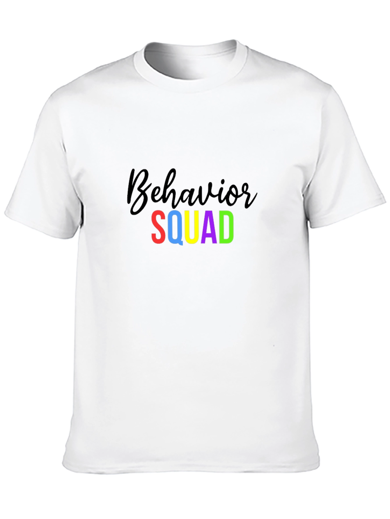 Black Behavior Squad Tee - Colorful Graphic Design view 10