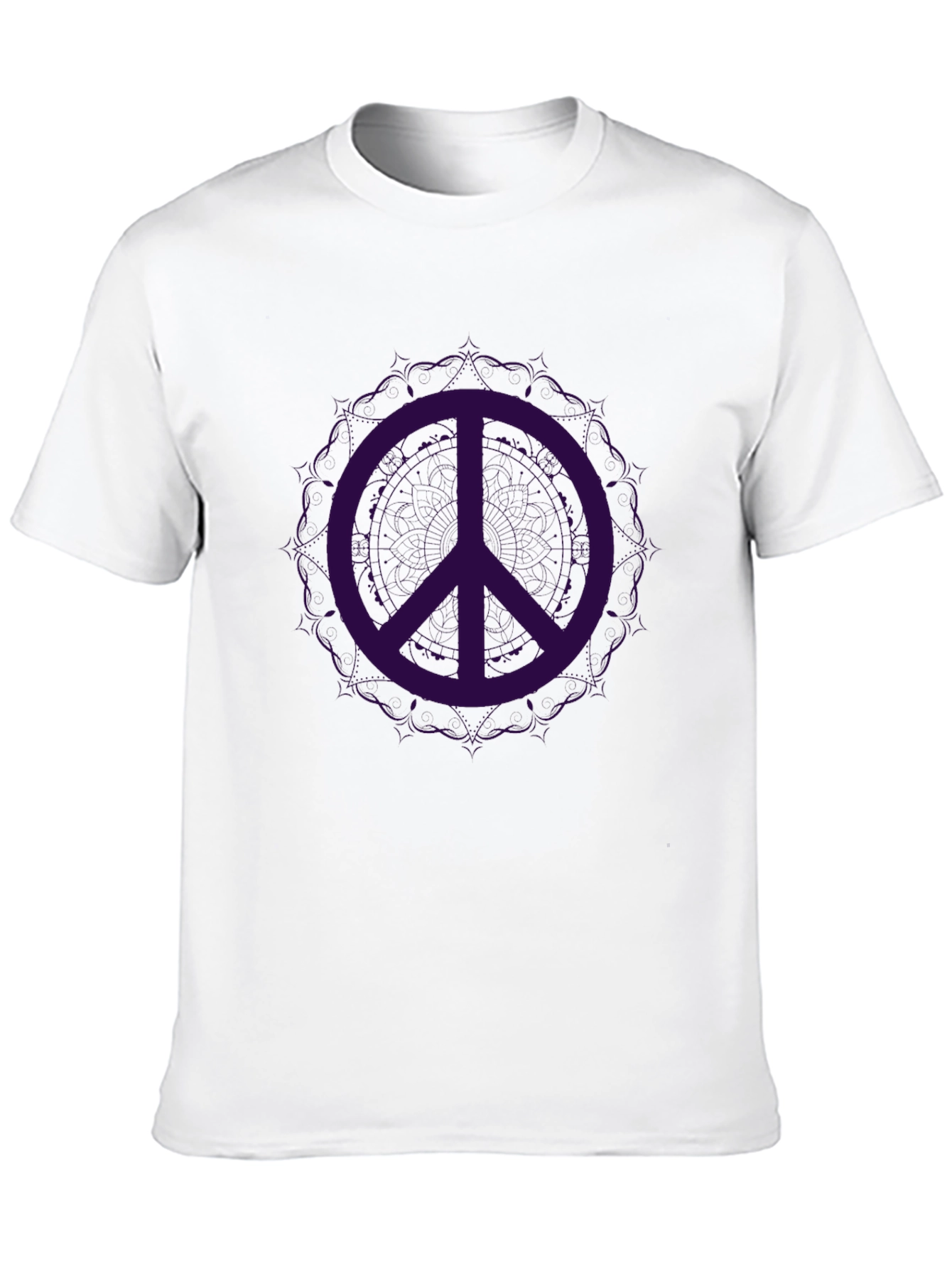 Black Peace Sign Graphic Tee - Soft Cotton Black T-Shirt view 10