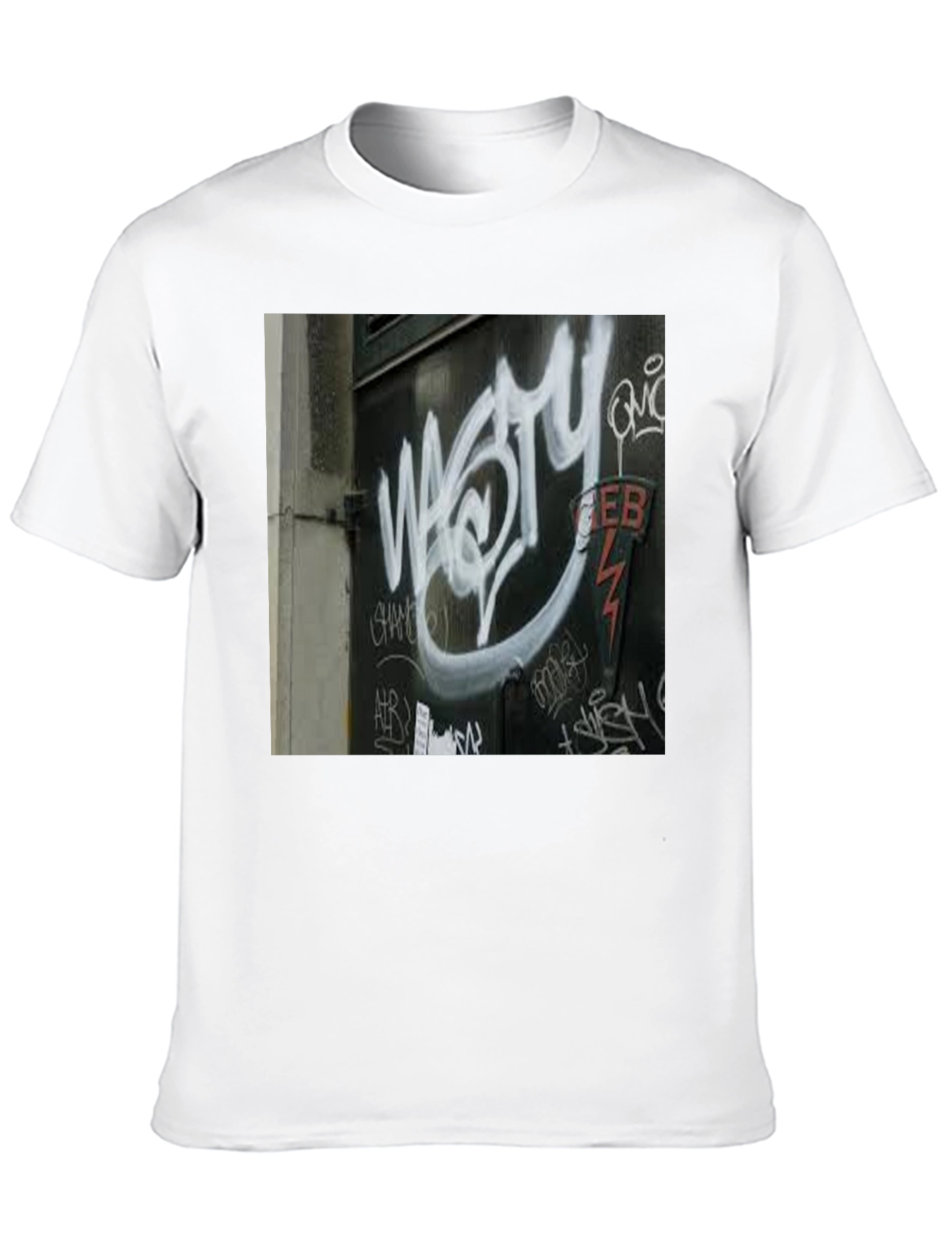 Black Urban Graffiti Tee - Street Art Style view 10