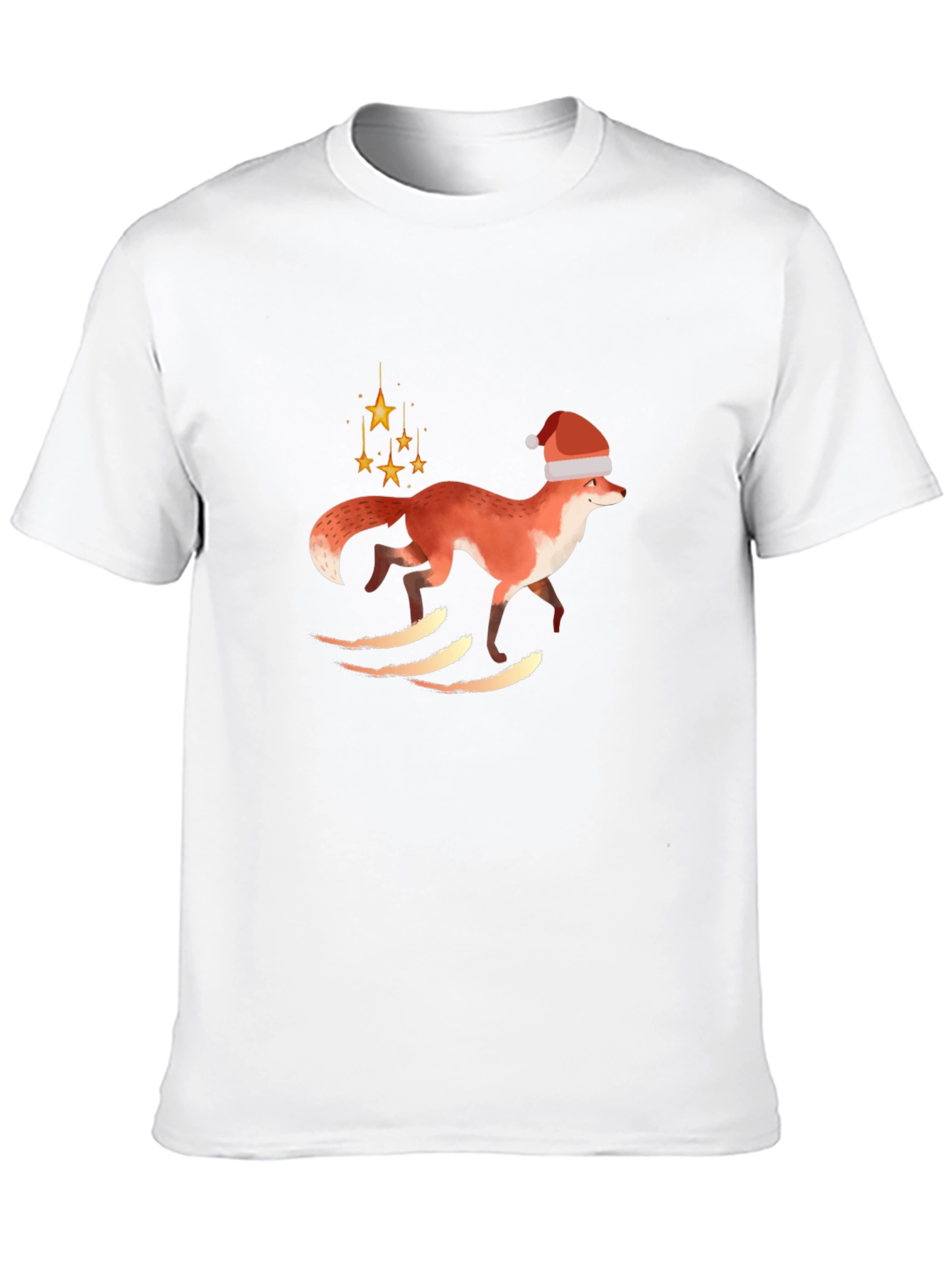 Black Festive Fox Tee - Holiday Style! view 10