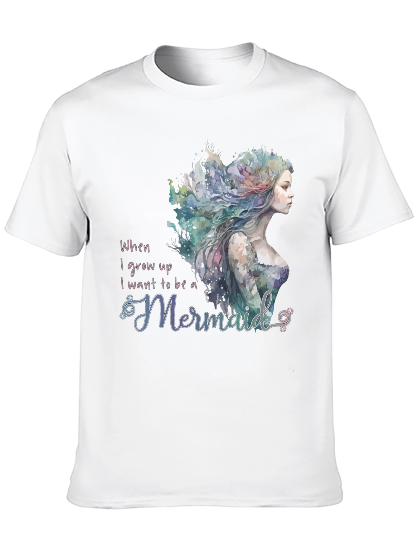 Black Mermaid Wish Graphic Tee - Black Crew Neck view 10