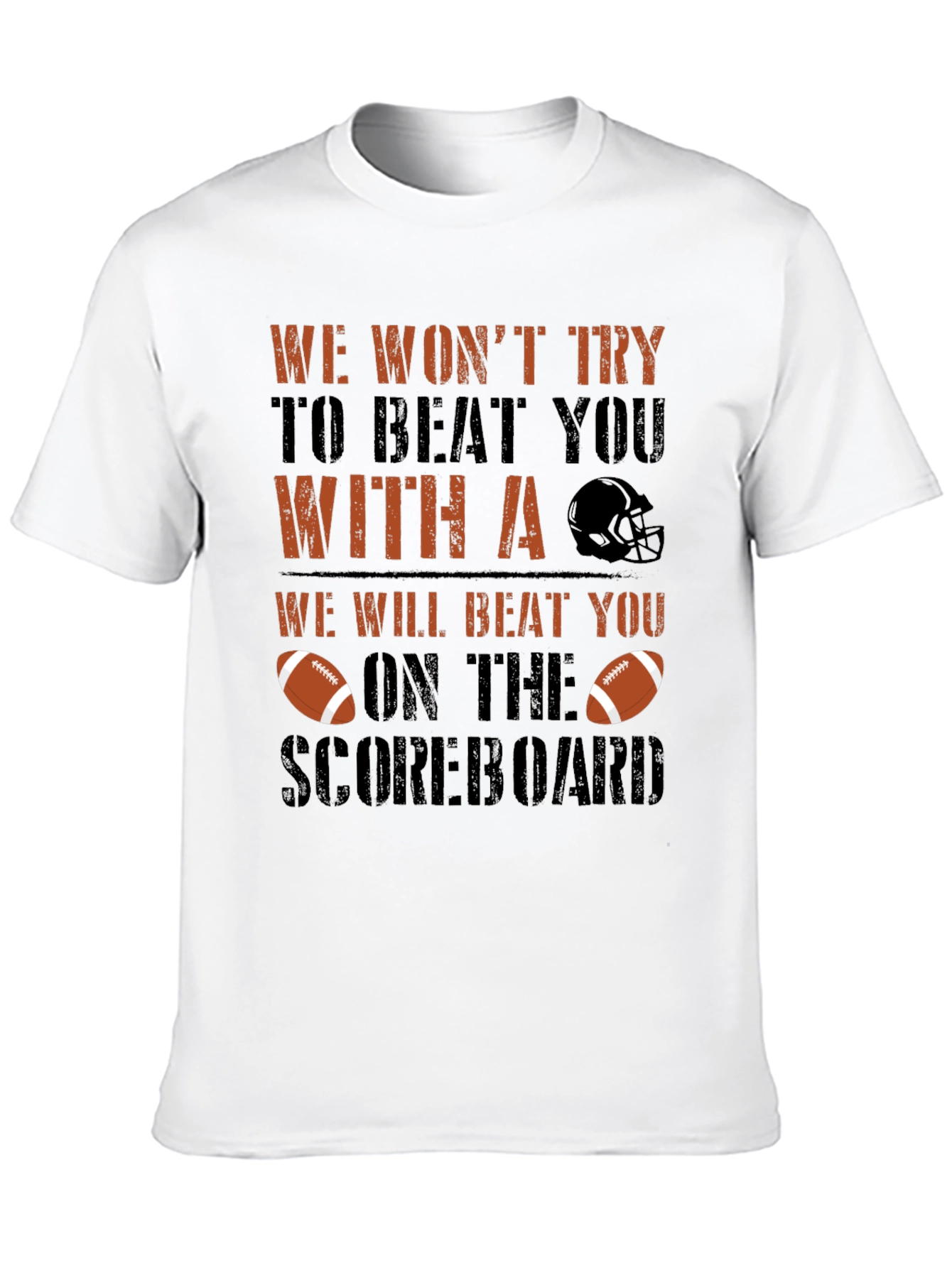 Black Funny Football T-Shirt: Scoreboard Wins view 10