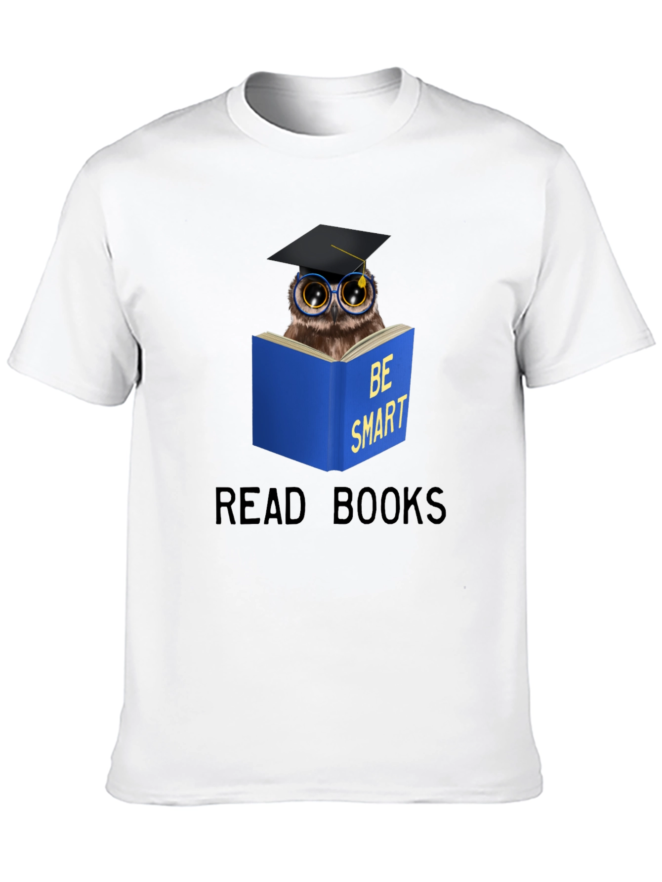 Black Be Smart Owl Reading T-Shirt view 10
