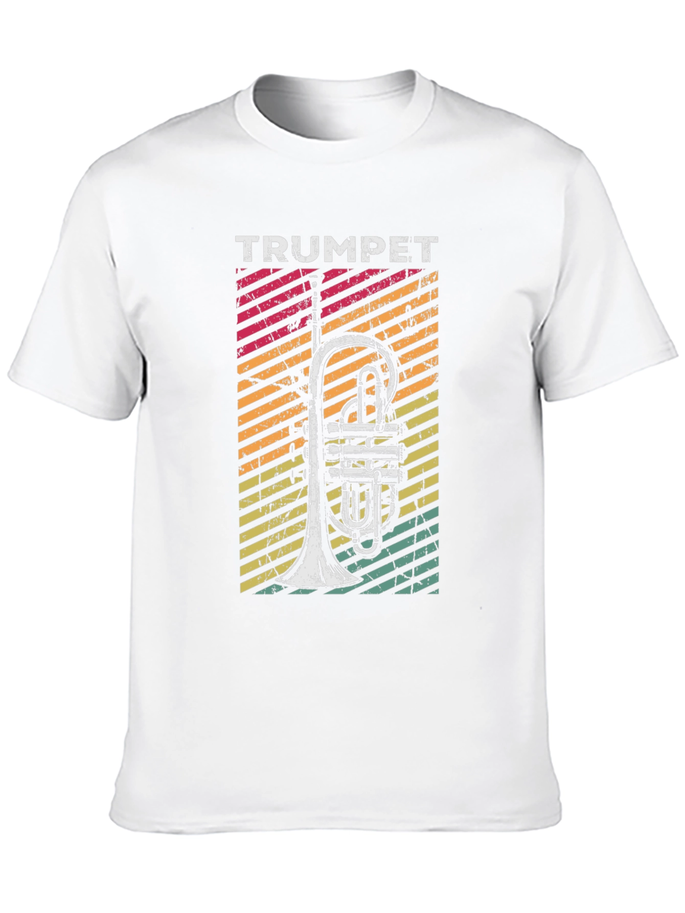 Black Retro Trumpet T-Shirt - Vintage Style Music Tee view 10