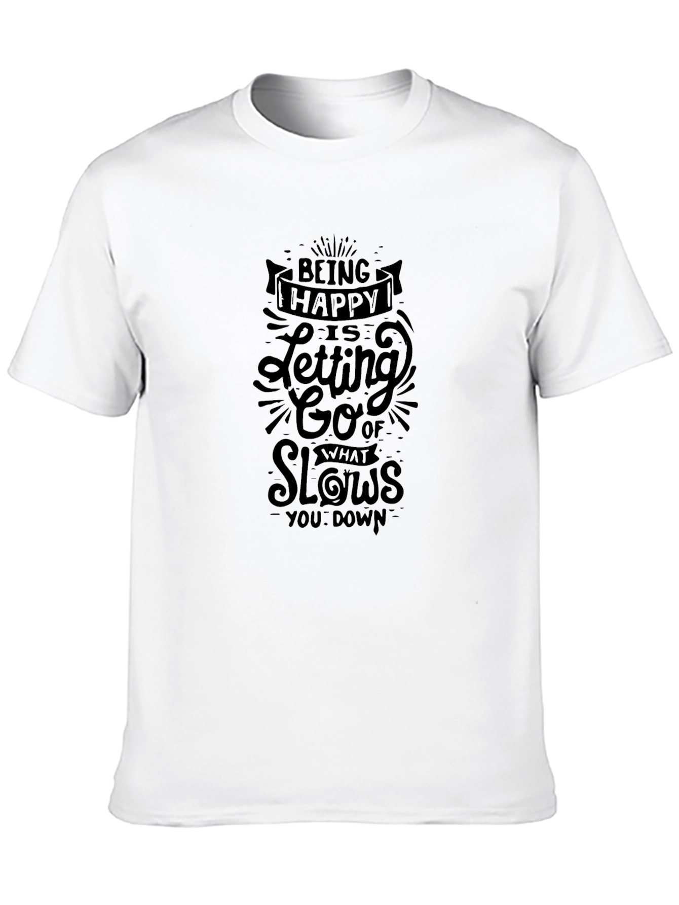 Black Being Happy T-Shirt view 10