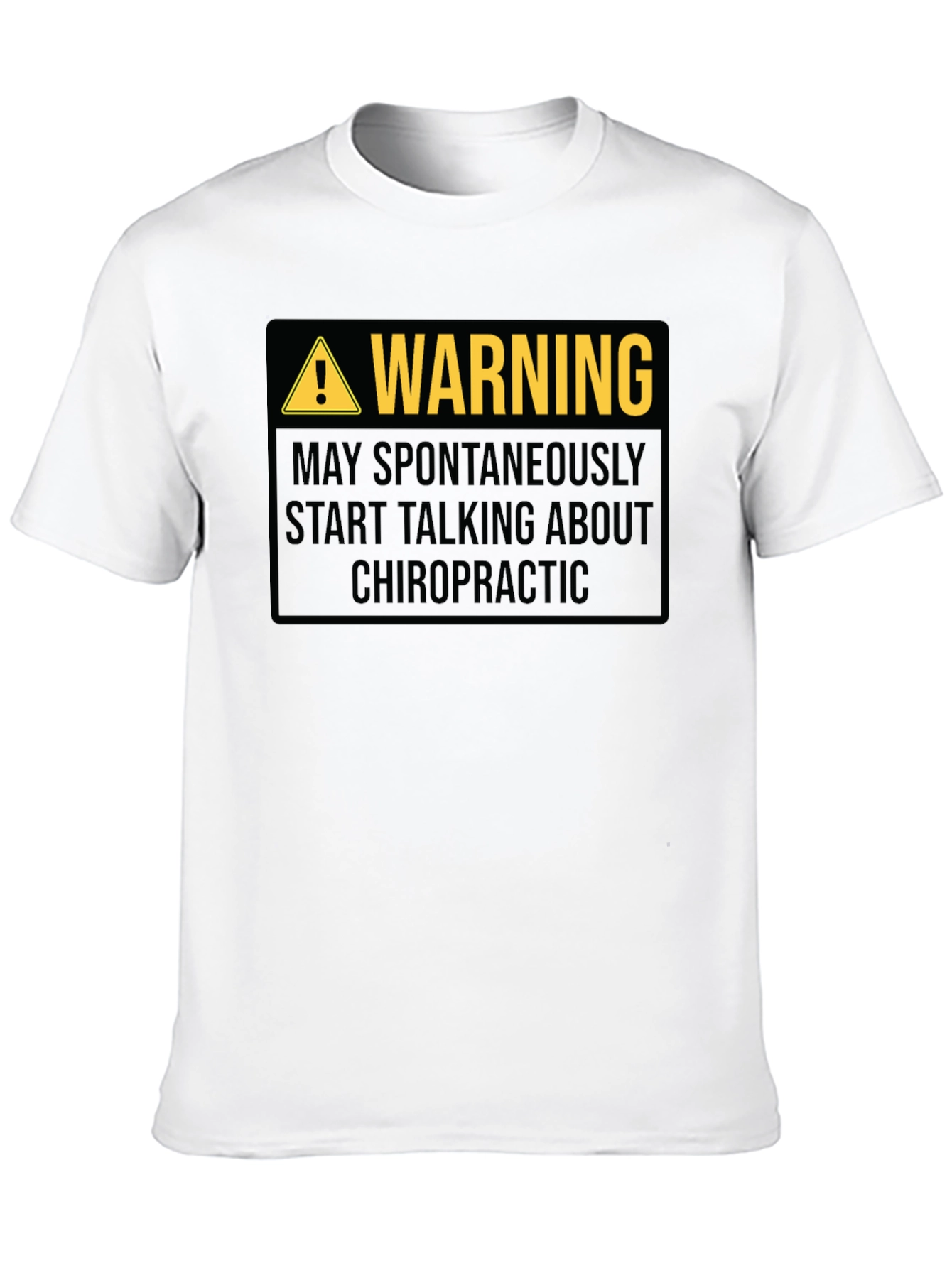 Black Warning Chiropractic T-Shirt view 10