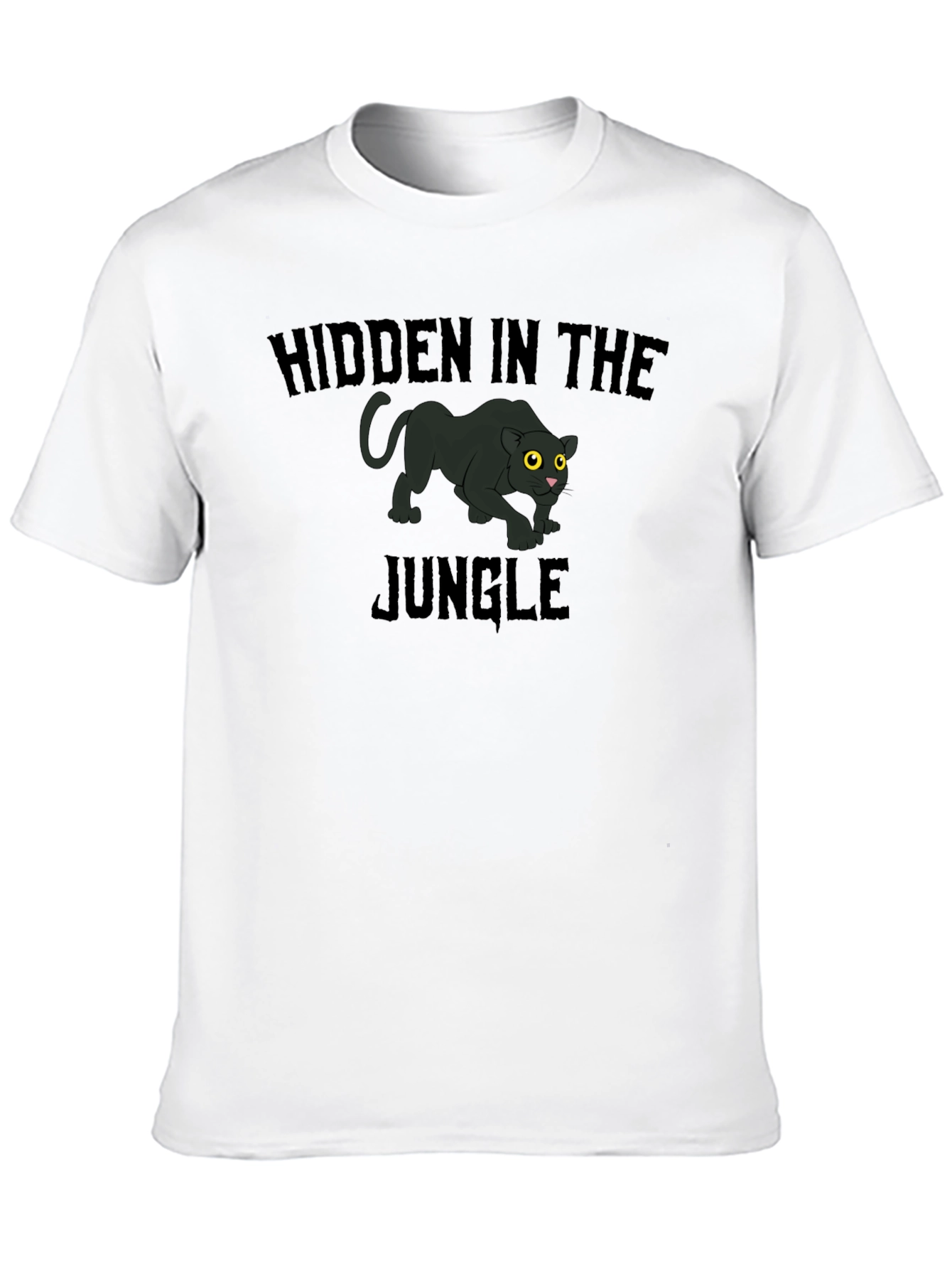 Black Hidden Jungle Panther Graphic T-Shirt view 10