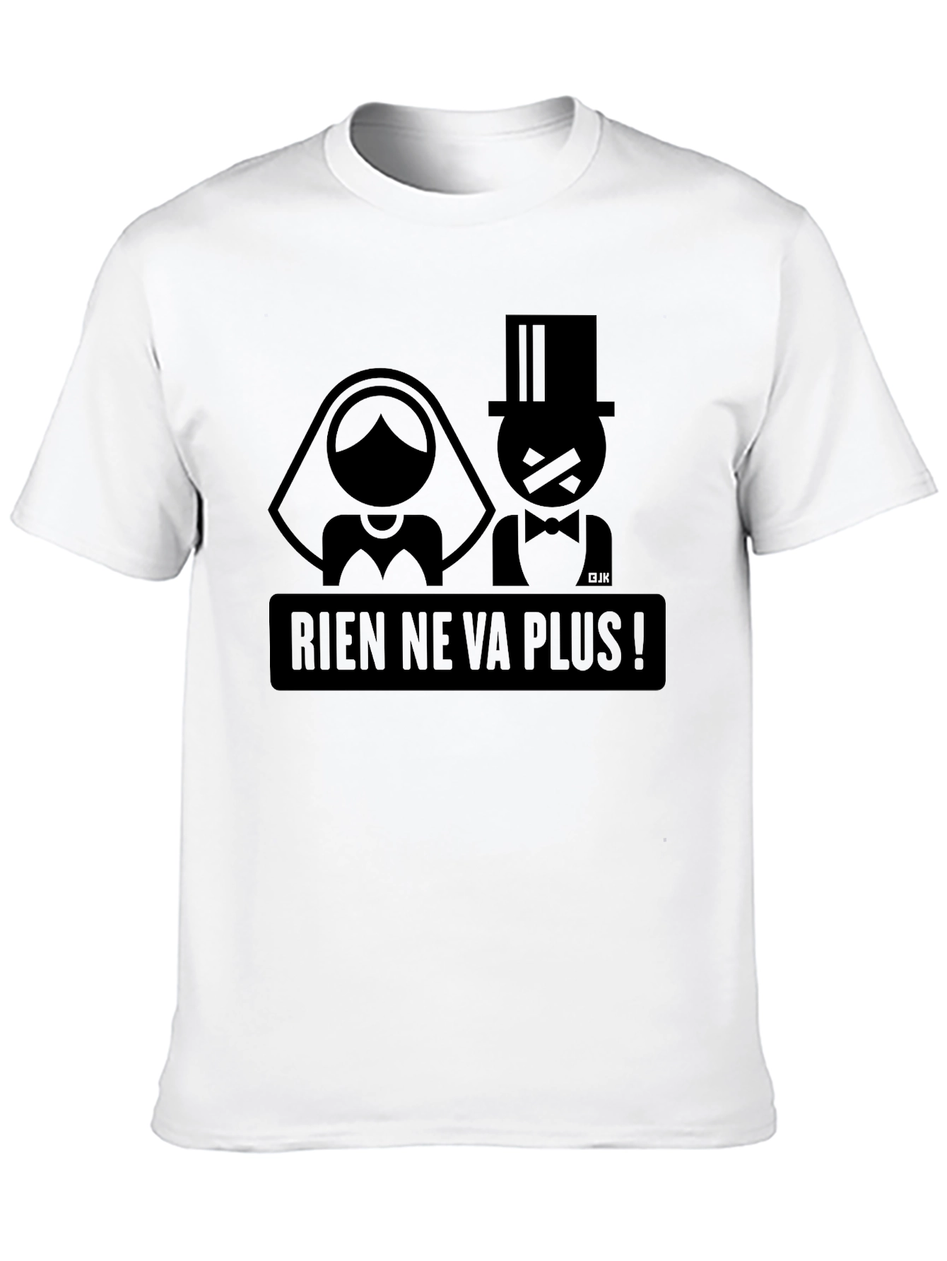 Black Rien Ne Va Plus Funny Wedding Graphic T-Shirt view 10