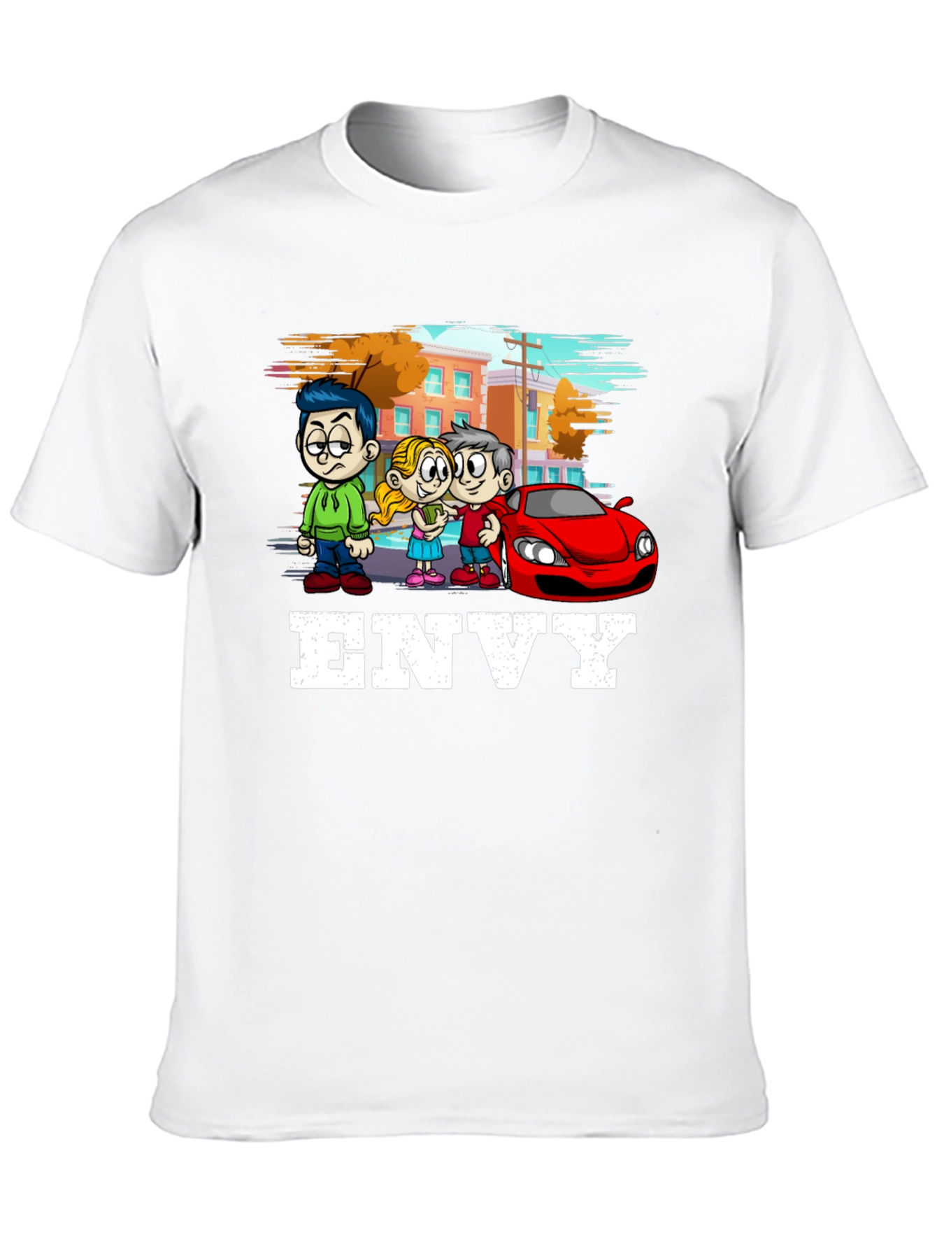 Black Envy Cartoon Graphic T-Shirt - Black Cotton Tee view 10