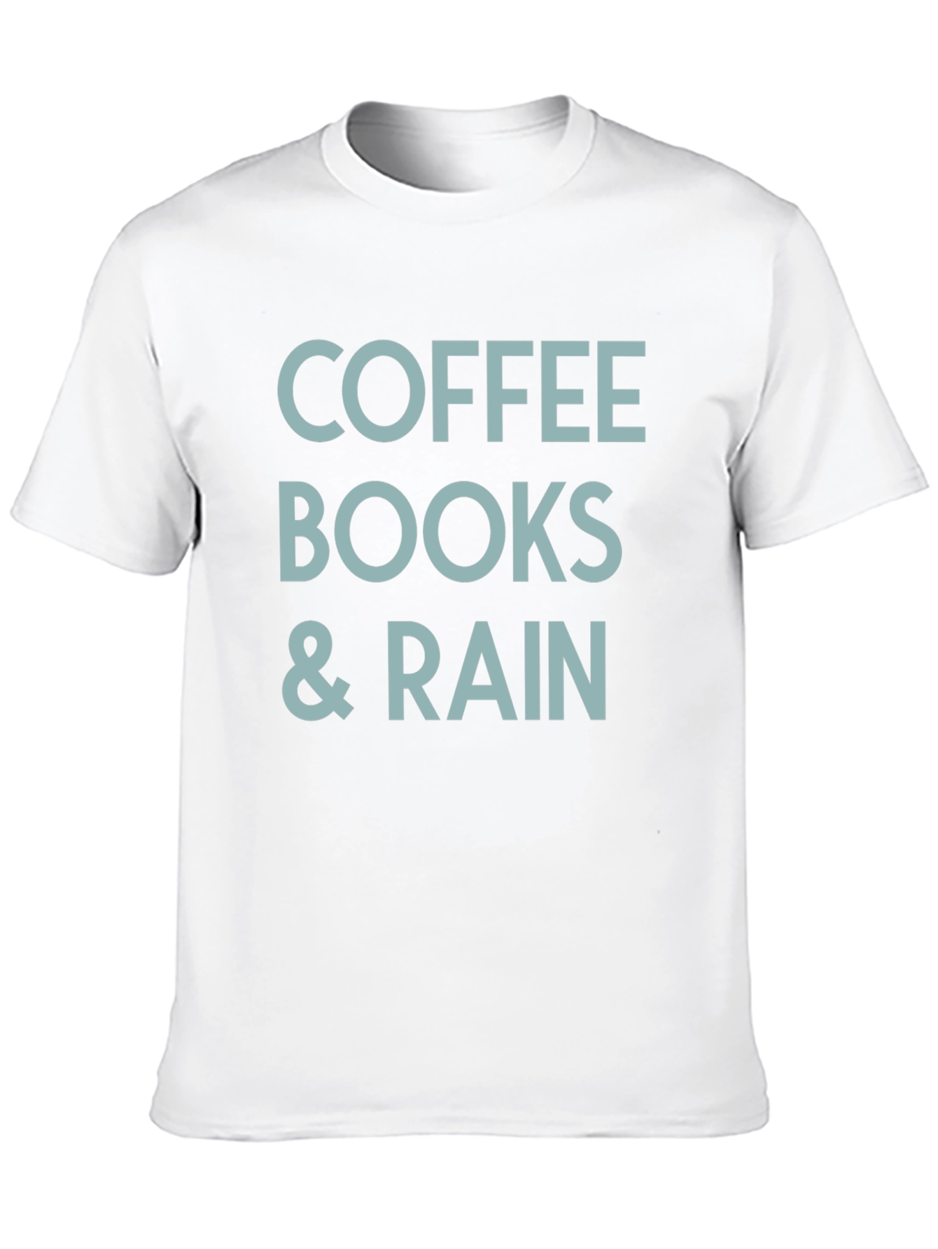 Black Coffee Books & Rain Graphic Tee - Unisex Cotton T-Shirt view 10