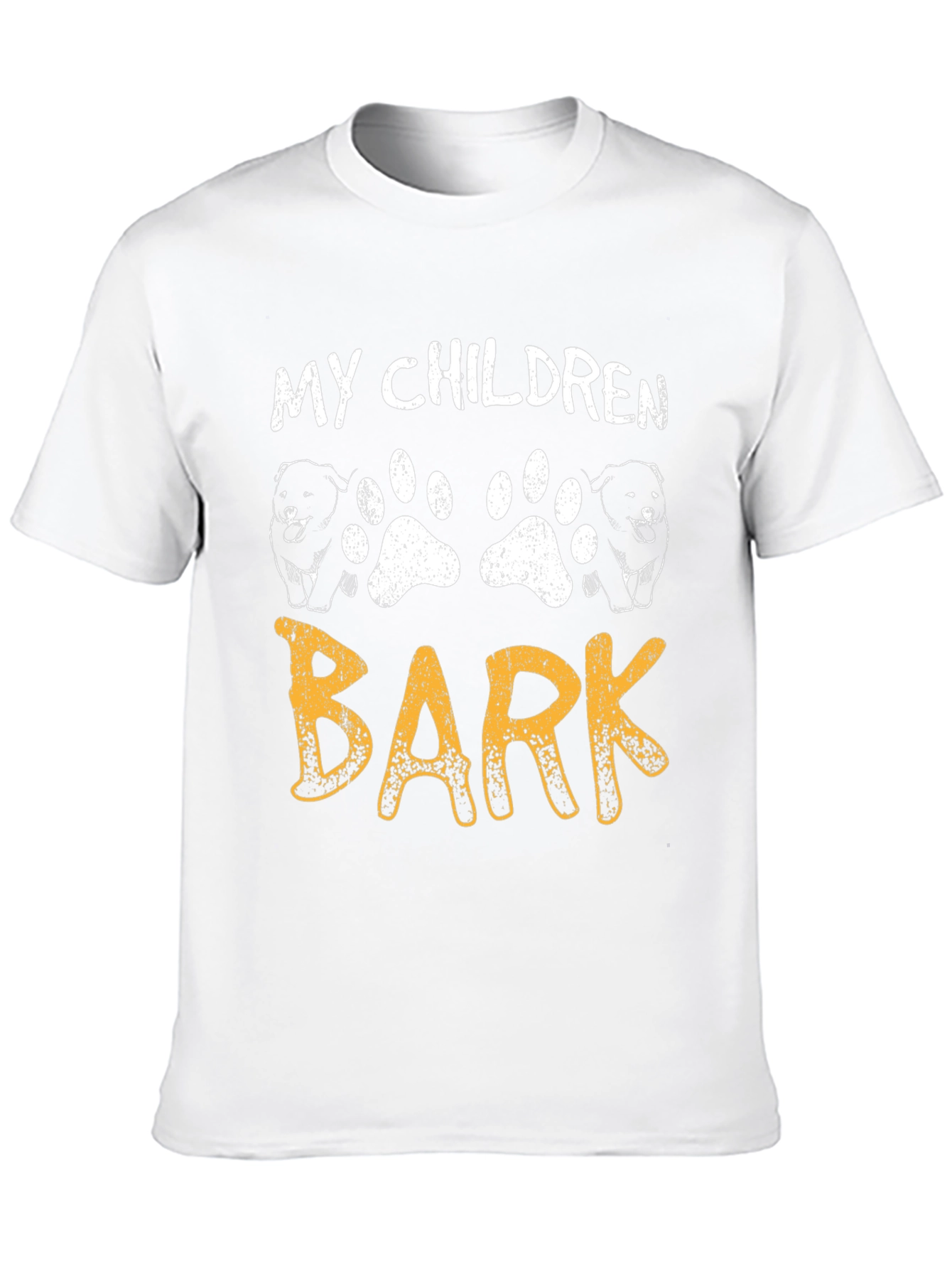 Black My Children Bark T-Shirt - Dog Paw Print Tee view 10