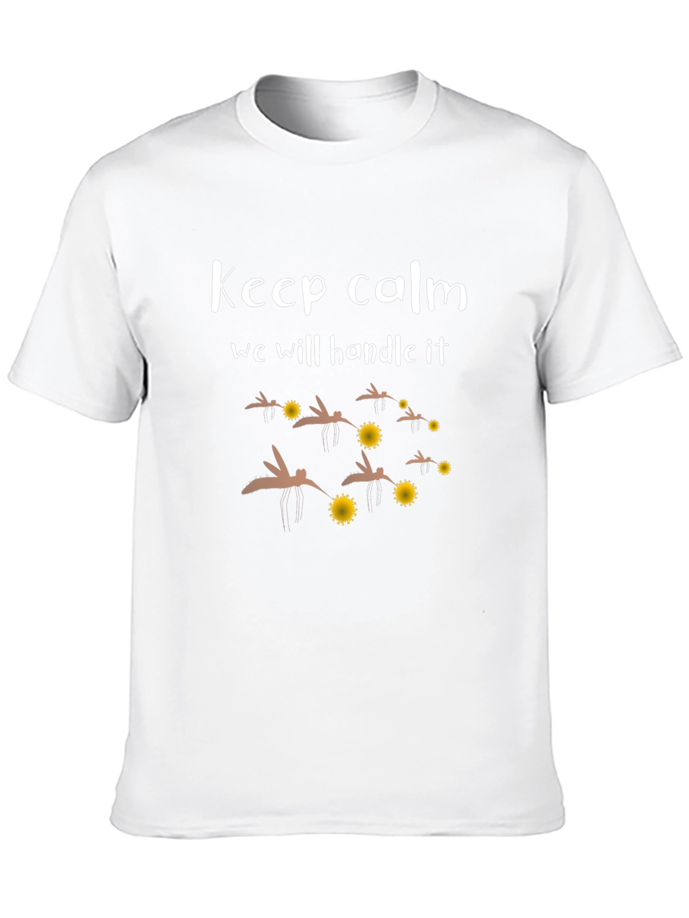 Black Keep Calm Mosquito Squad Black T-Shirt view 10