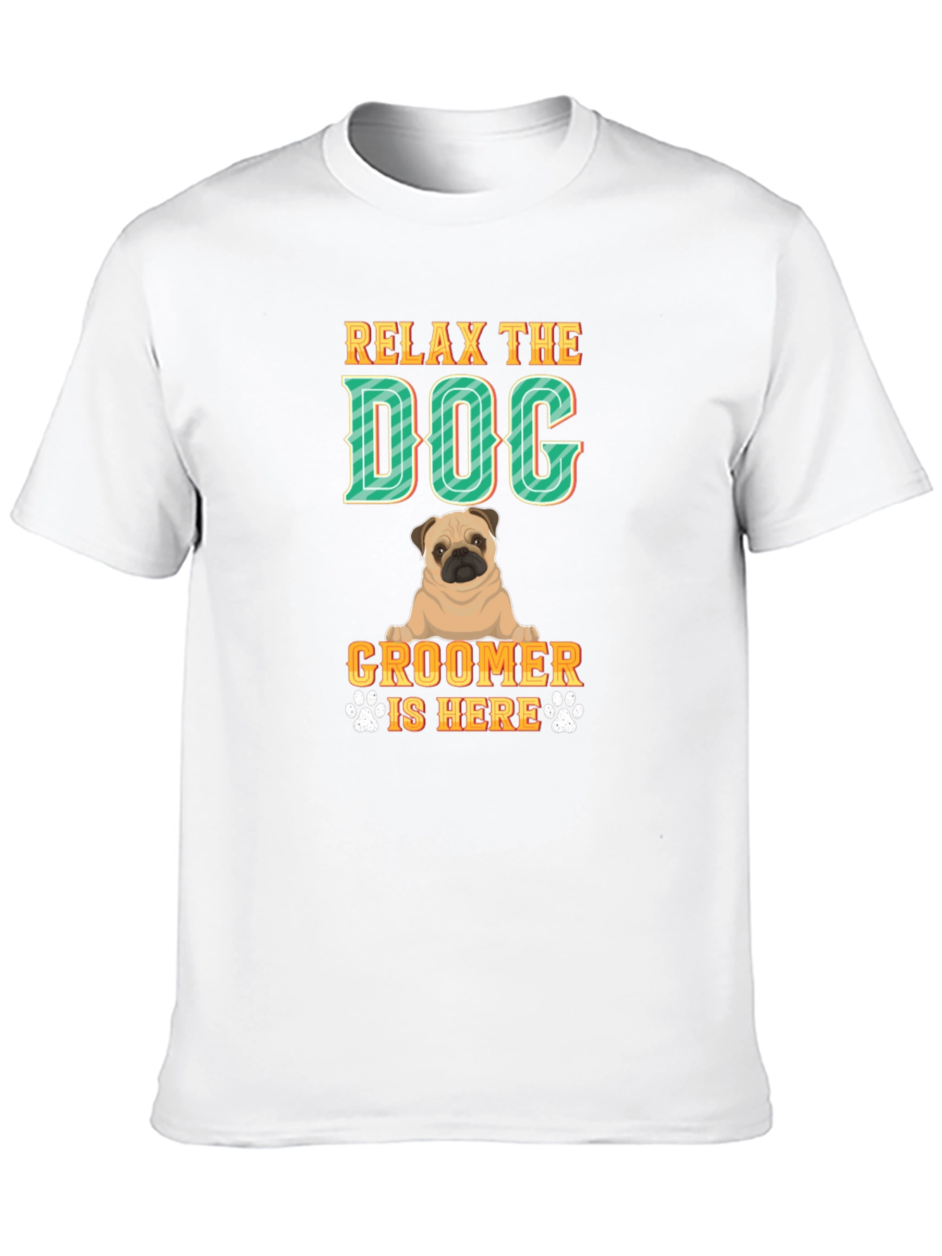 Black Relax the Dog Groomer is Here T-Shirt view 10