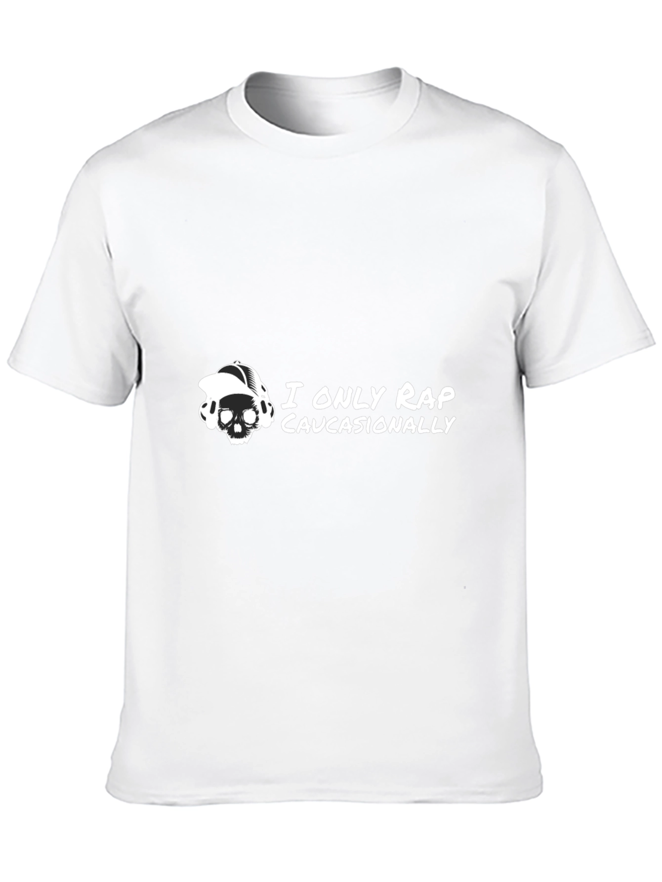 Black I Only Rap Caucasionally Graphic Tee view 10