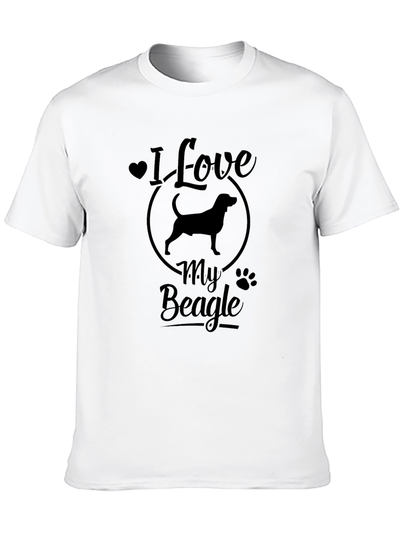 Black I Love My Beagle Black T-Shirt view 10