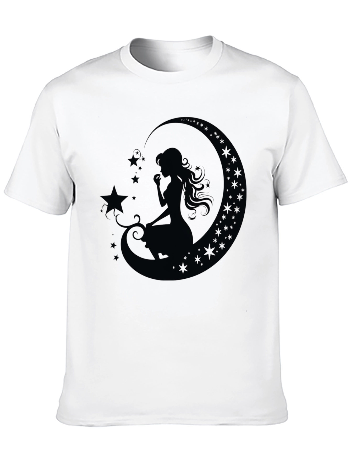 Black Moon Goddess Black T-Shirt view 10