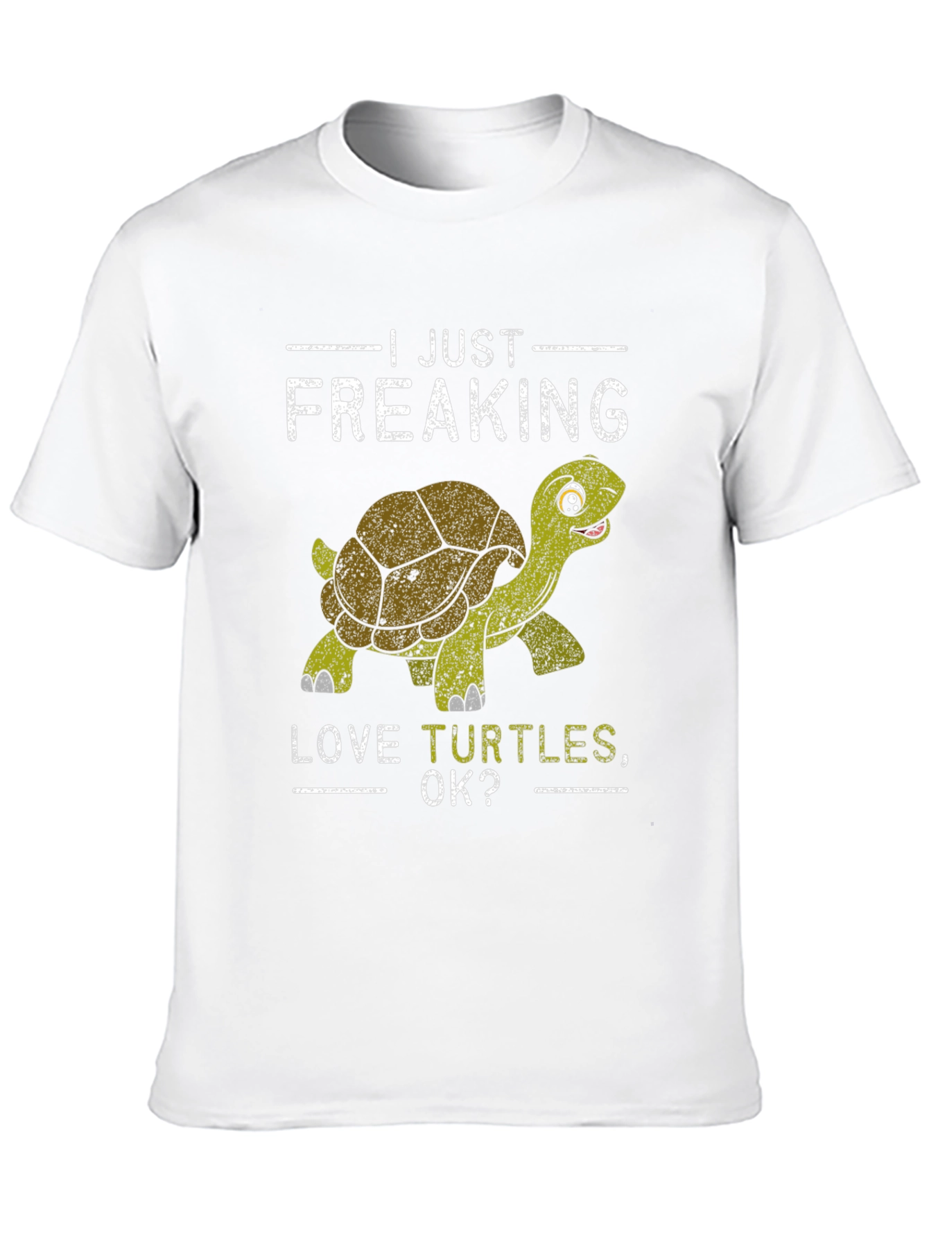Black I Just Freaking Love Turtles, OK? T-Shirt view 10