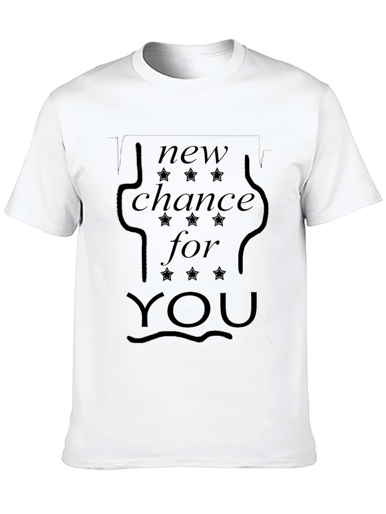 Black New Chance For You Graphic Black T-Shirt view 10