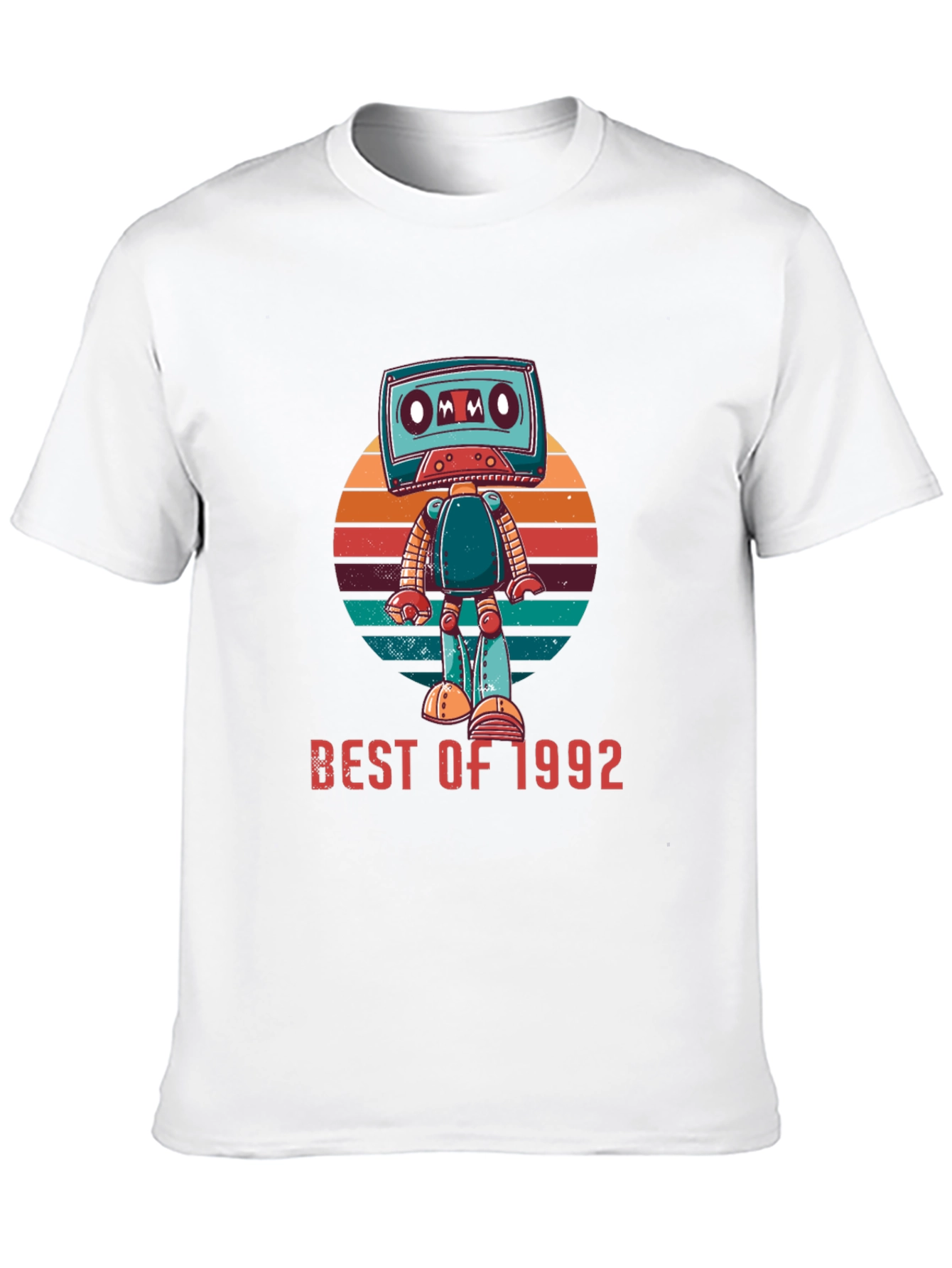 Black Best of 1992 Cassette Robot Graphic T-Shirt view 10