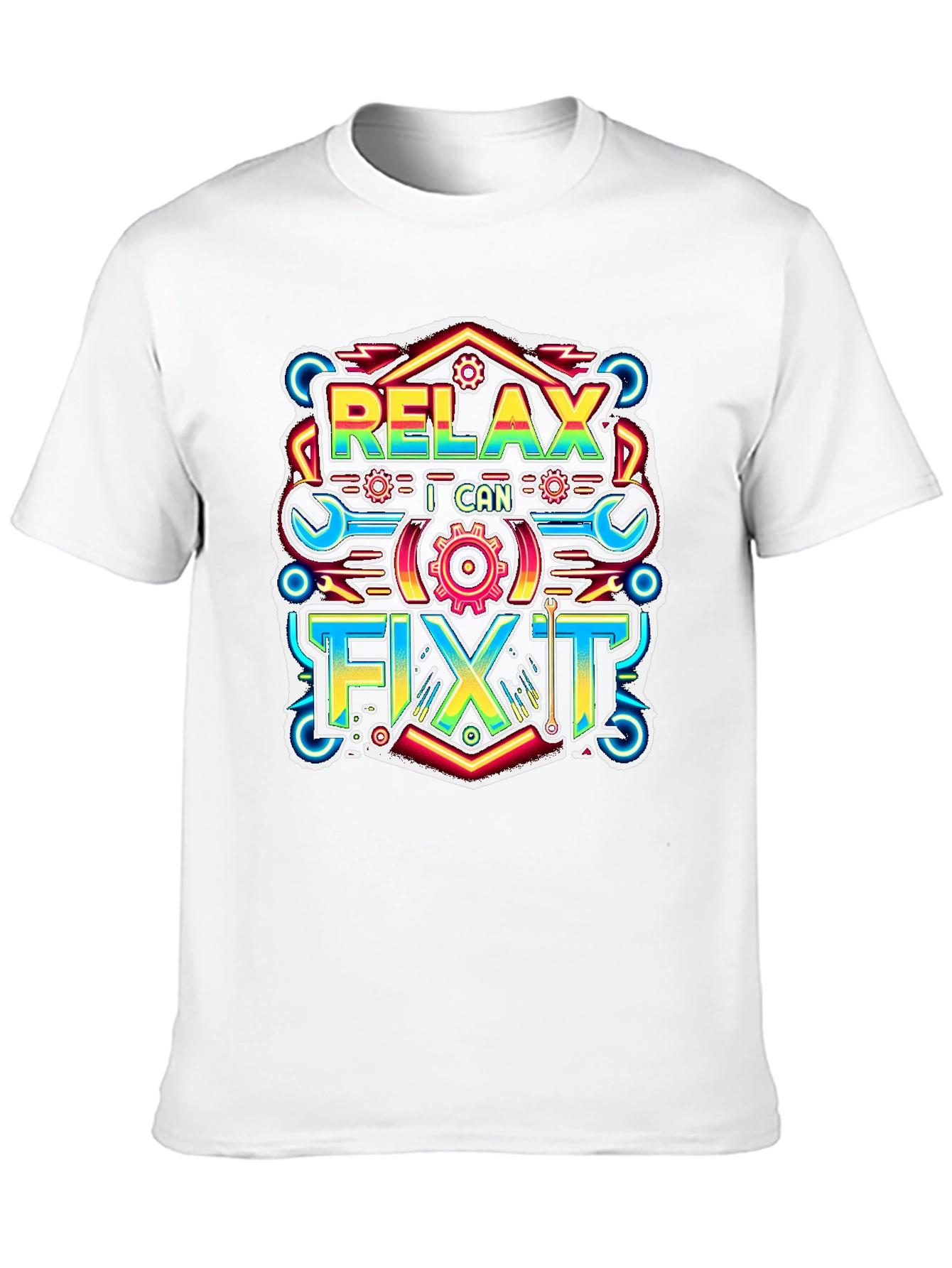 Black Relax I Can Fix It Graphic T-Shirt view 10