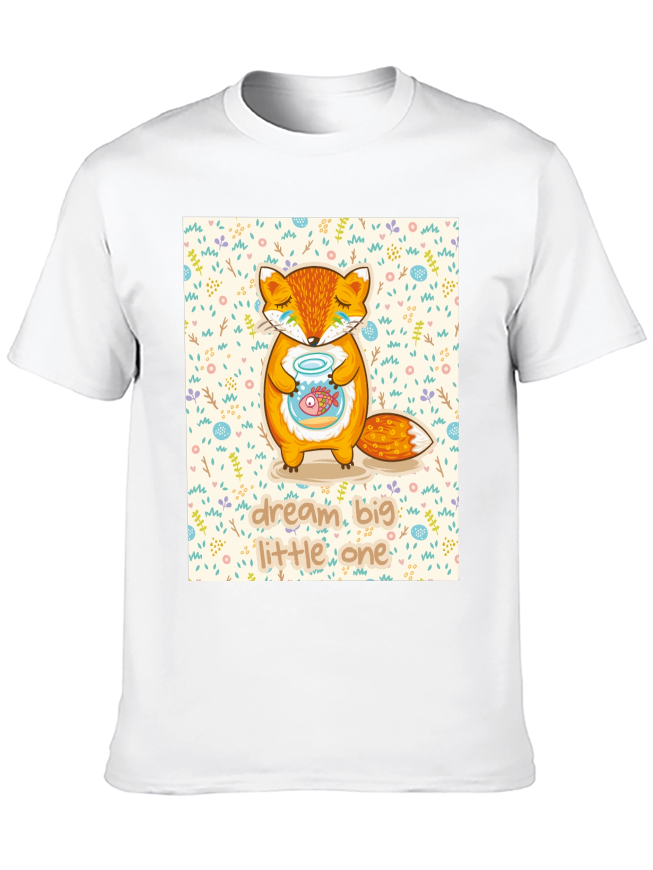 Black Dream Big Little One Fox Graphic Tee view 10