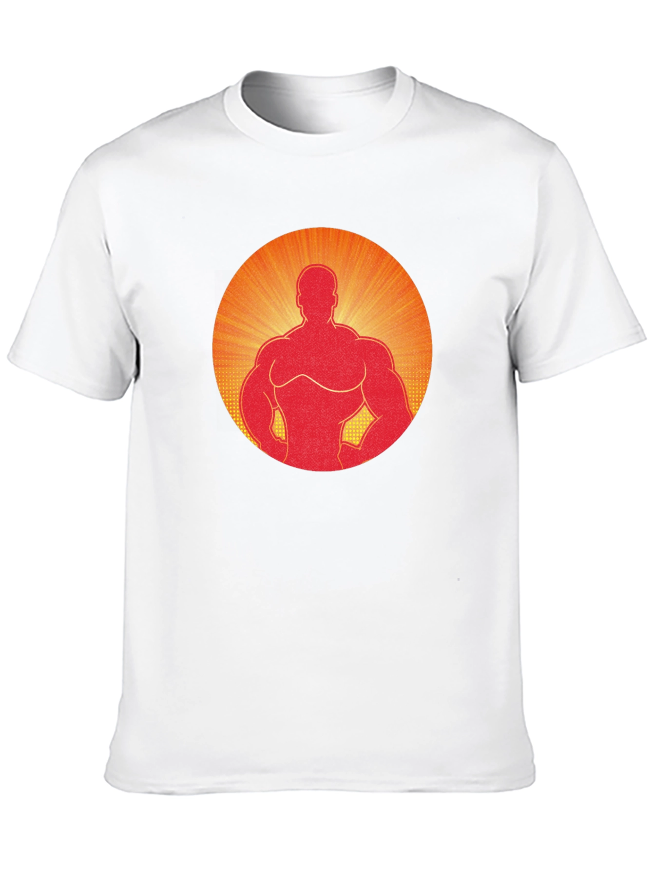 Black Muscle Man Graphic Tee - Black Cotton Blend view 10