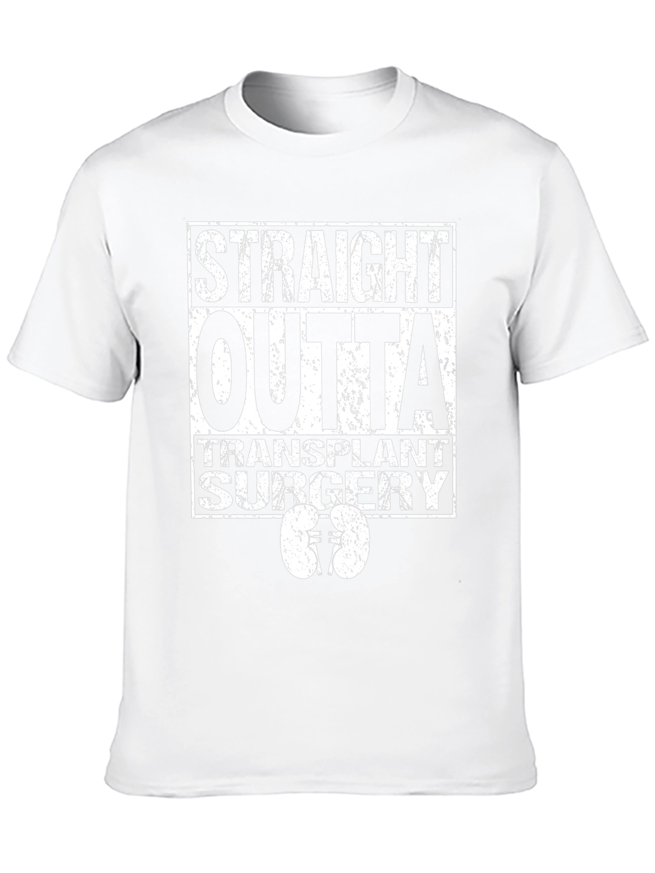 Black Straight Outta Transplant Surgery Graphic T-Shirt view 10