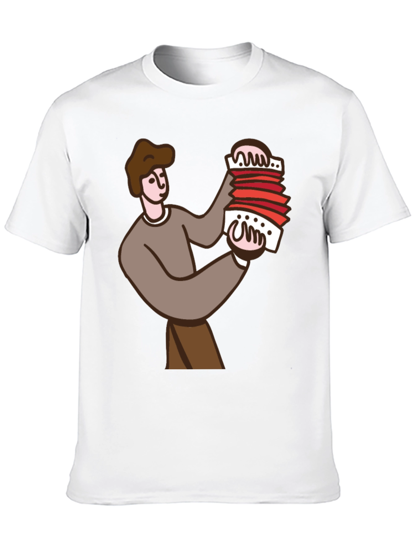 Black Accordion Player Graphic Tee - Black view 10