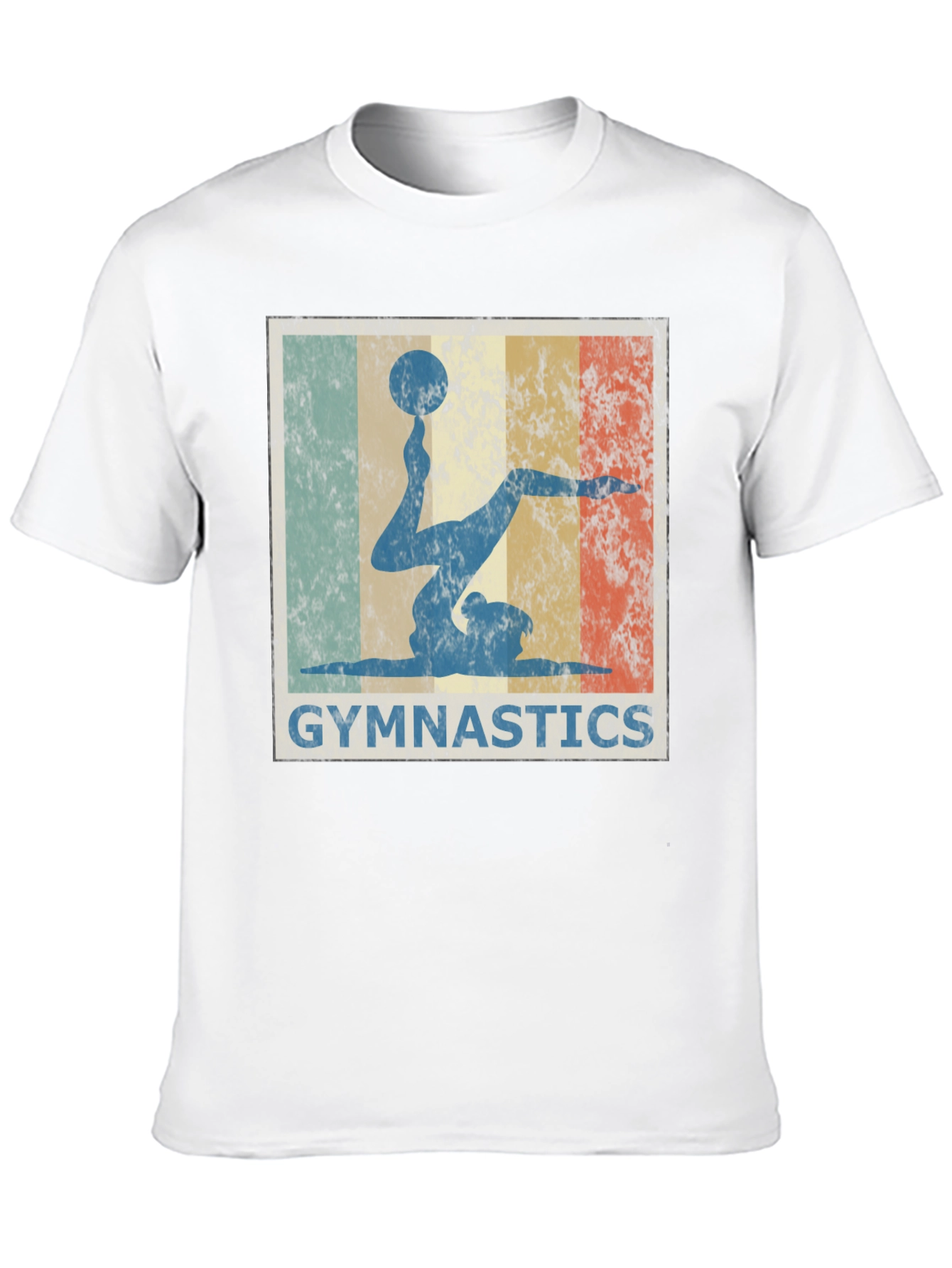 Black Vintage Gymnastics T-Shirt - Retro Gymnast Design view 10