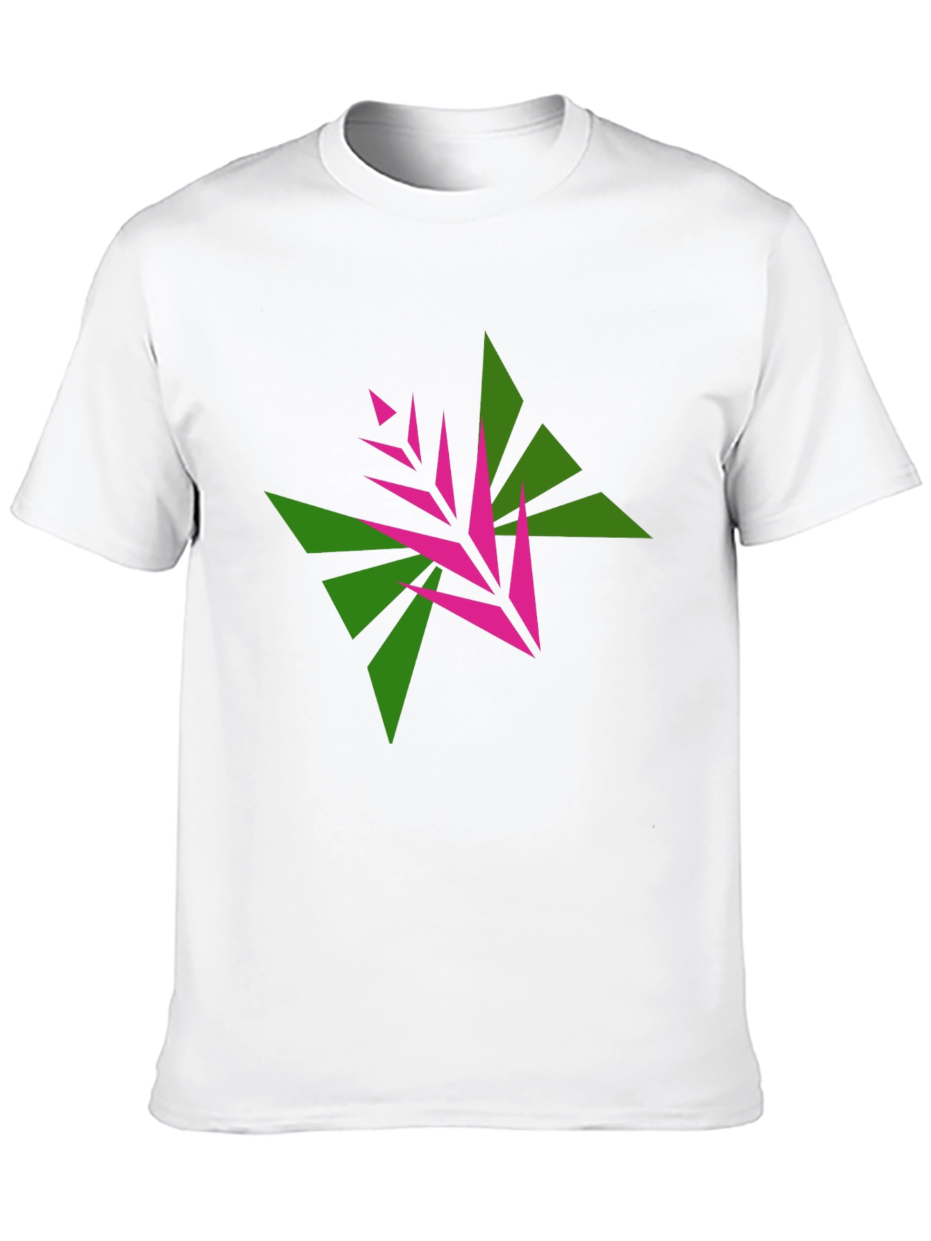 Black Geometric Floral Black T-Shirt view 10