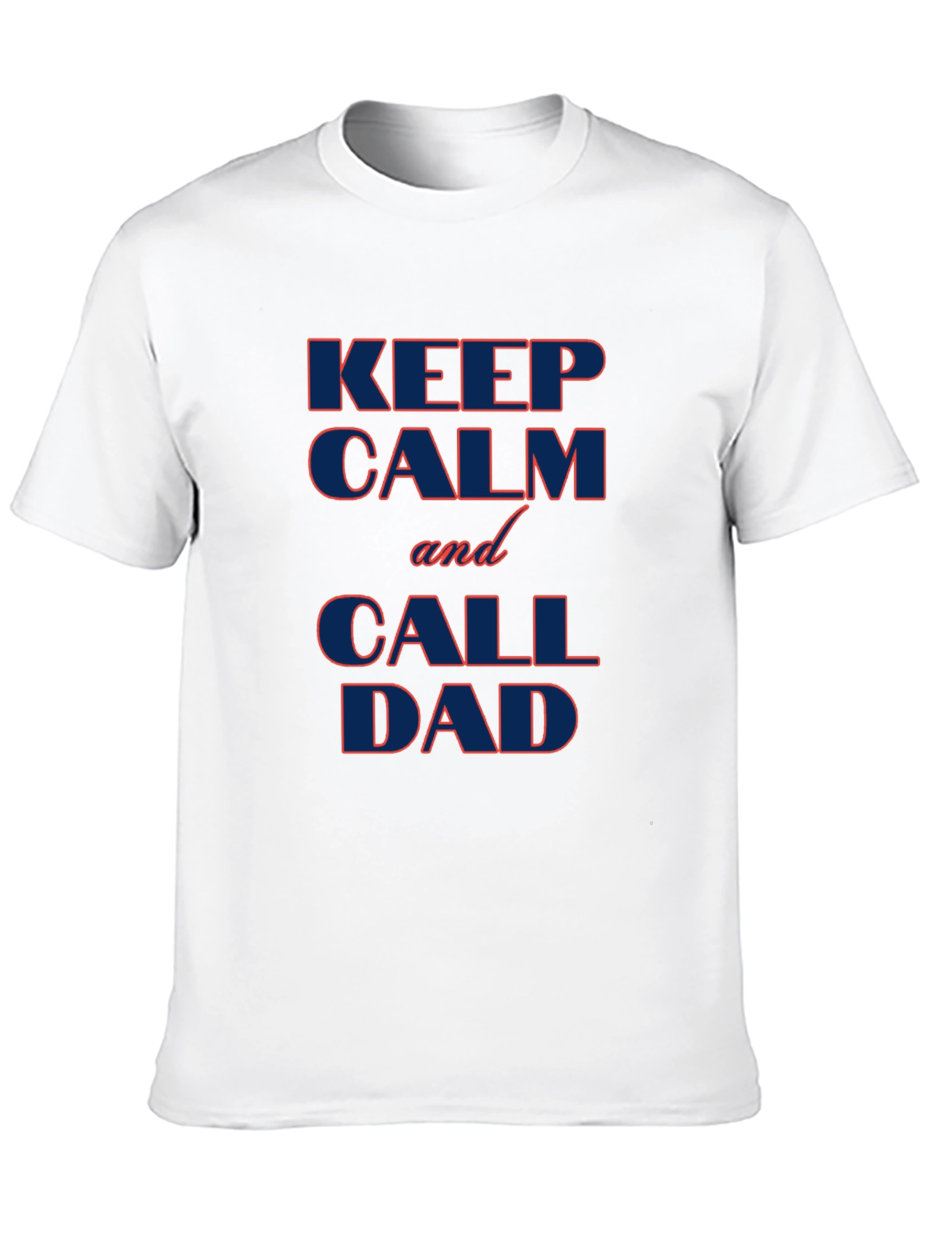 Black Keep Calm and Call Dad T-Shirt - Black Cotton Tee view 10