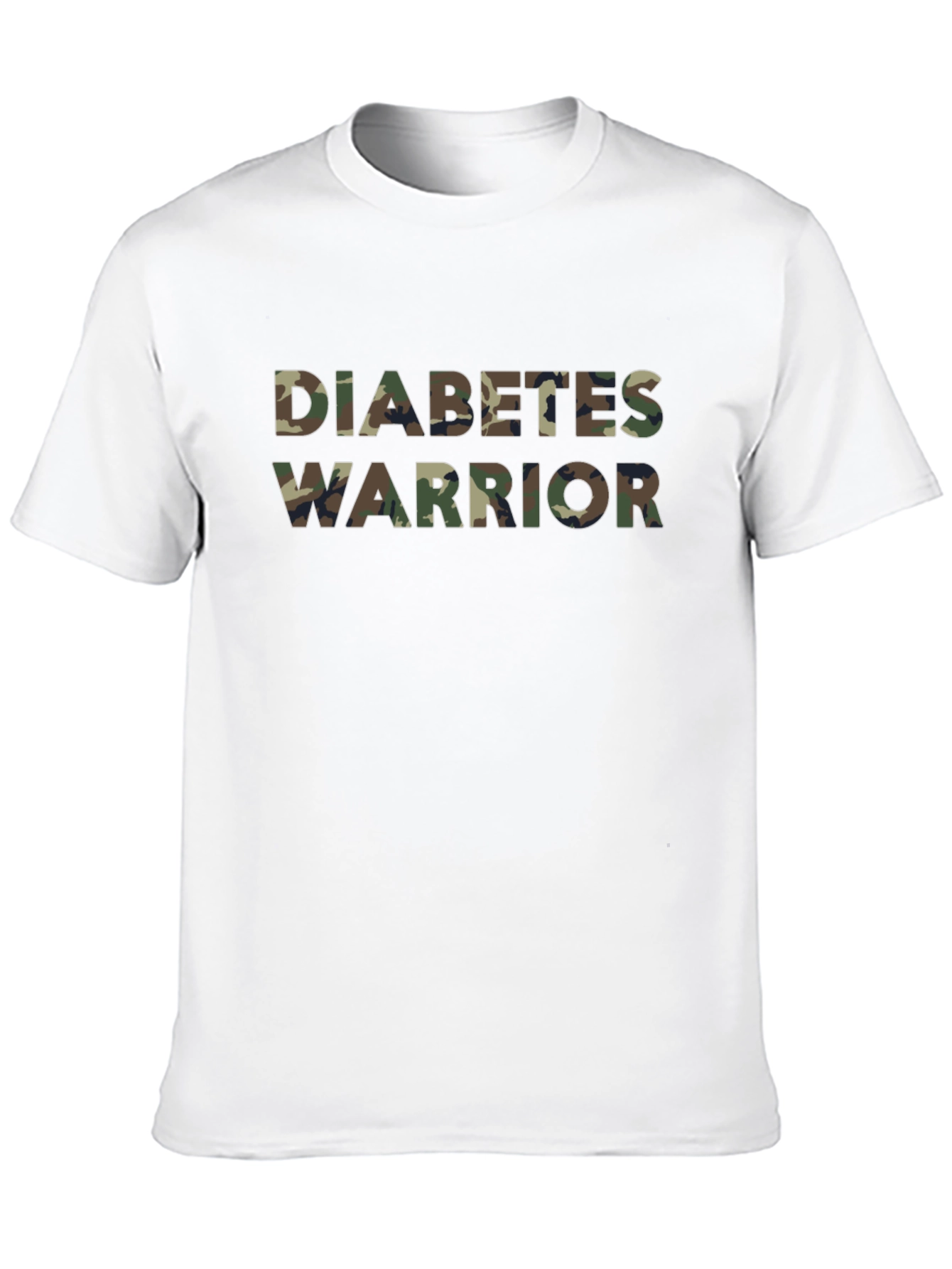 Black Diabetes Warrior Camo Print Black T-Shirt view 10