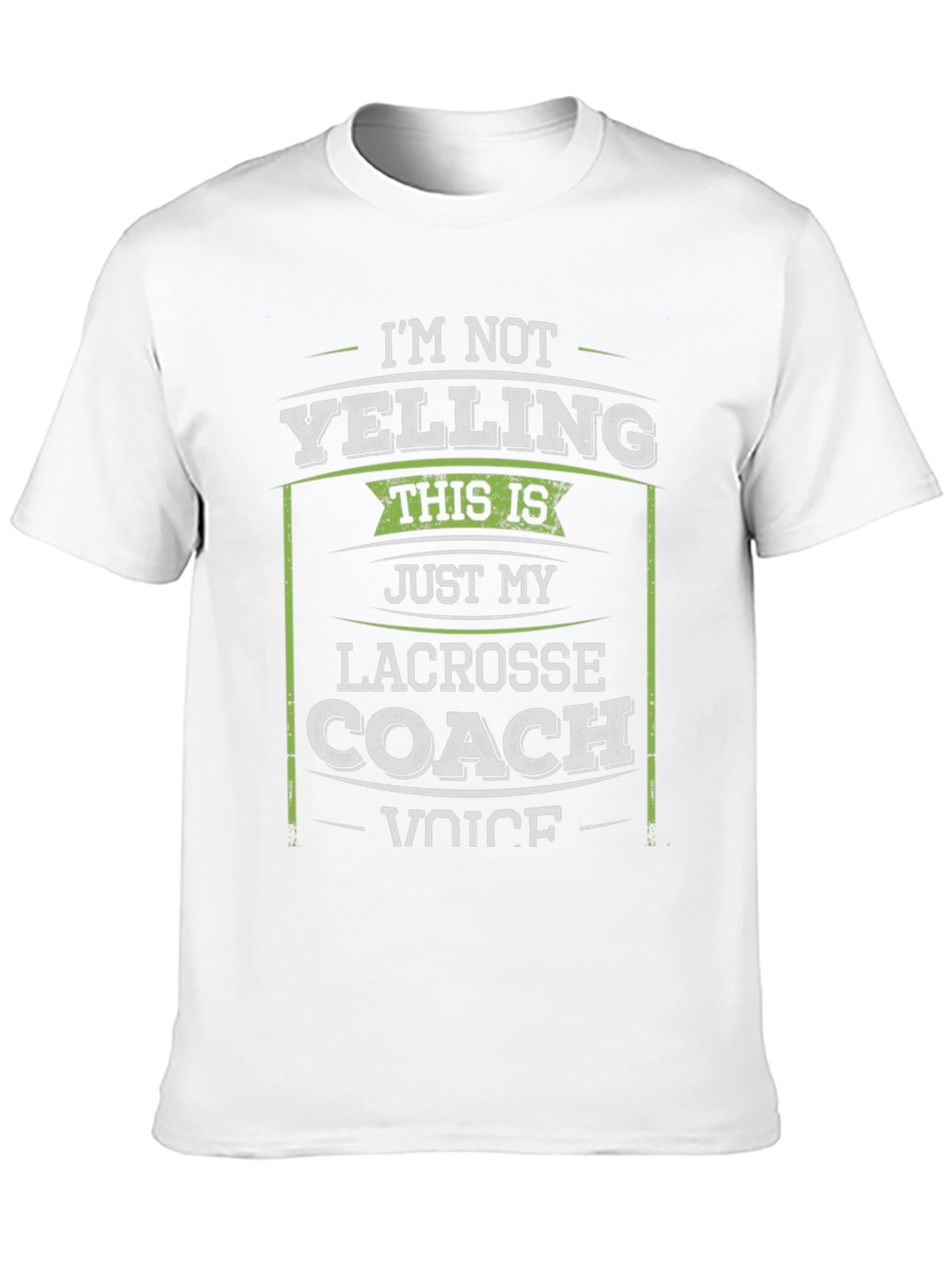 Black Lacrosse Coach Novelty T-Shirt - Funny Coach Voice view 10