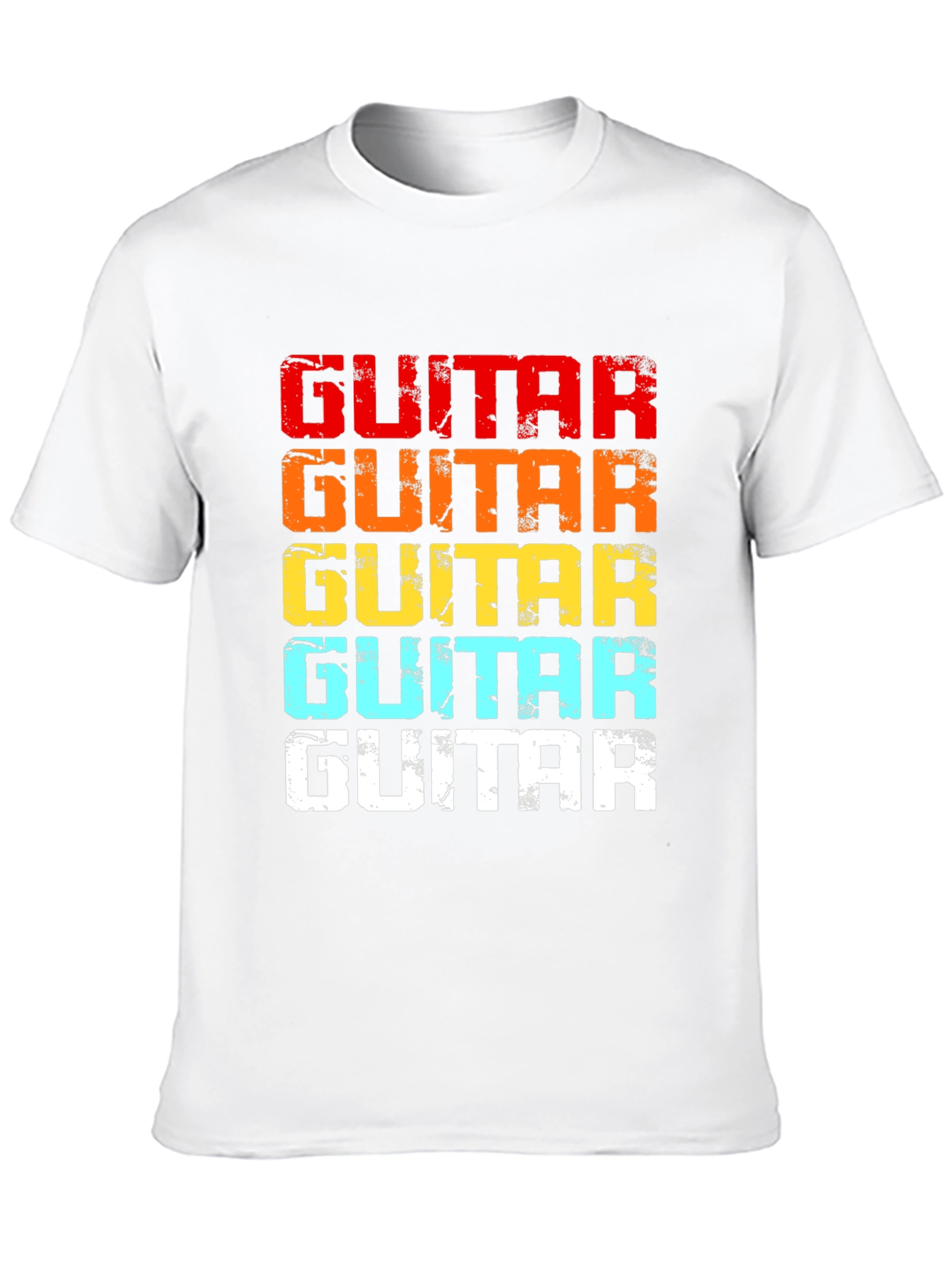 Black Retro Guitar T-Shirt - Colorful Music Lover Tee view 10