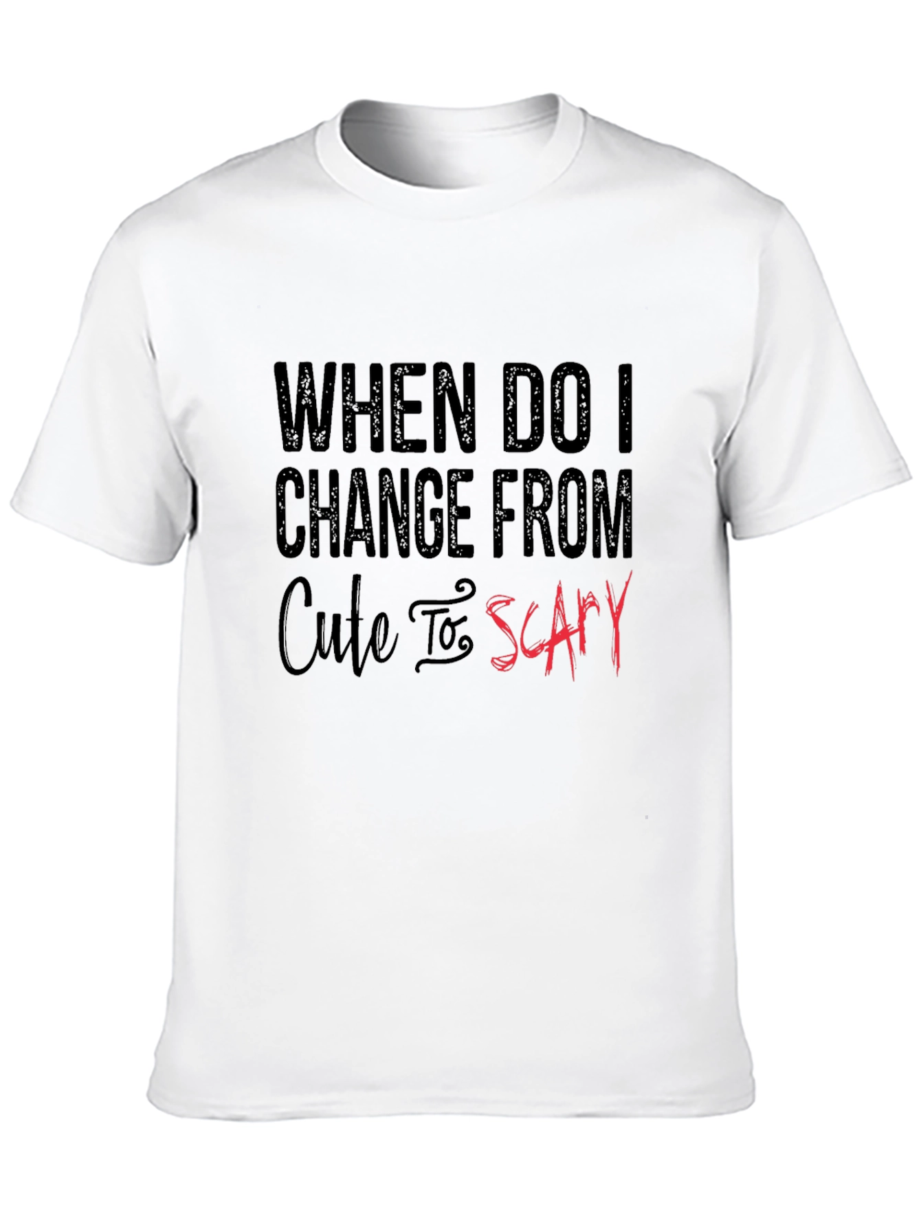 Black Cute to Scary Graphic Tee view 10