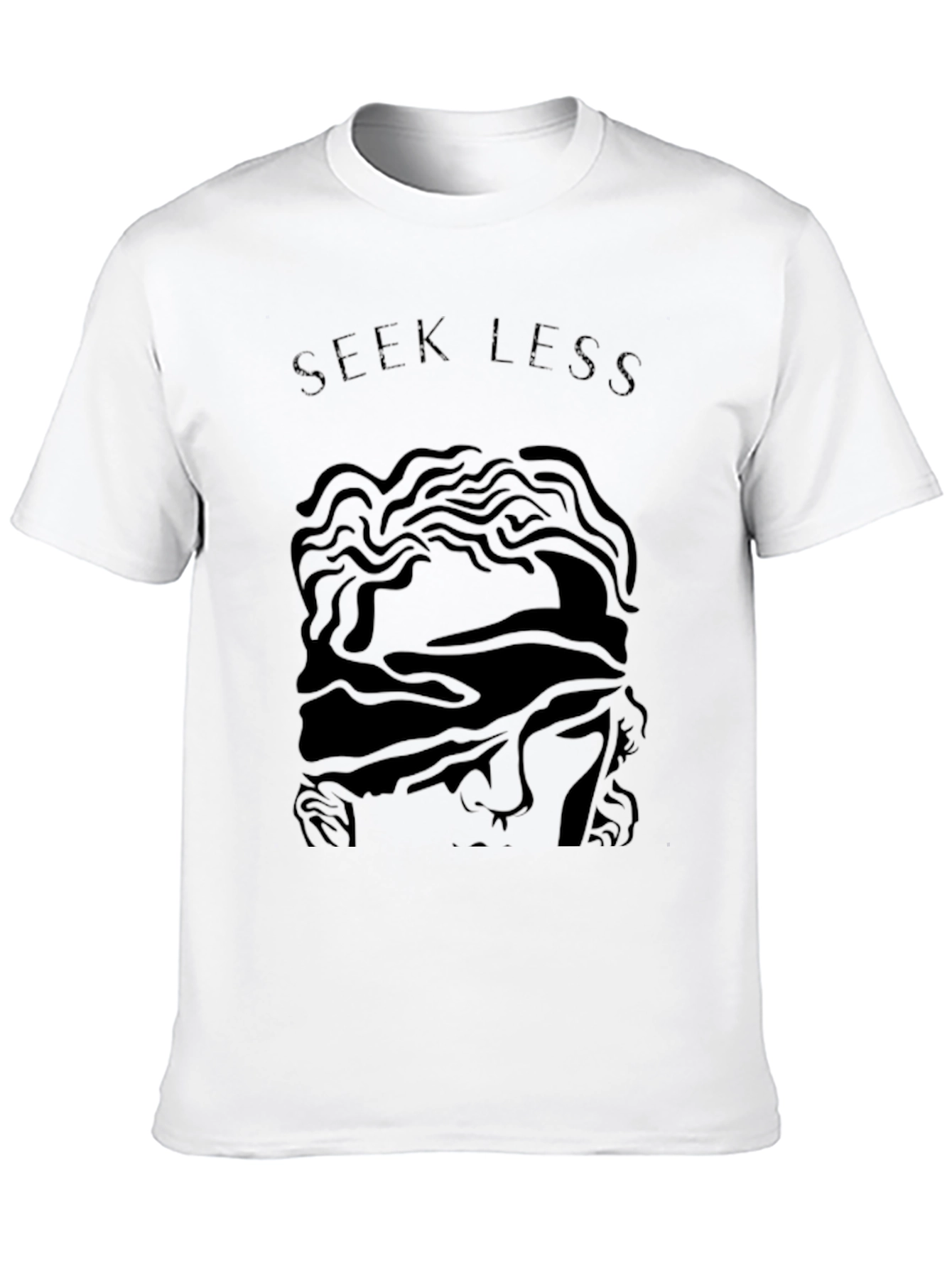 Black Seek Less Graphic Tee - Black view 10