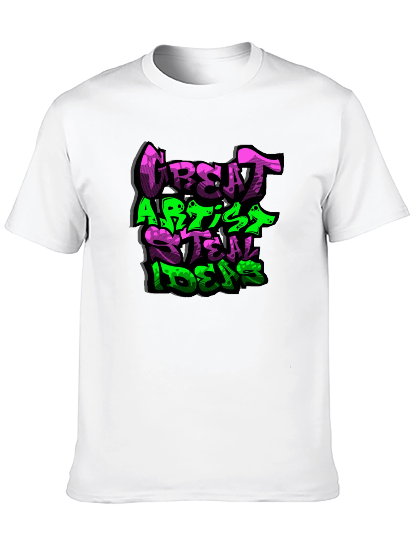 Black Great Artist Steal Ideas Graphic T-Shirt view 10