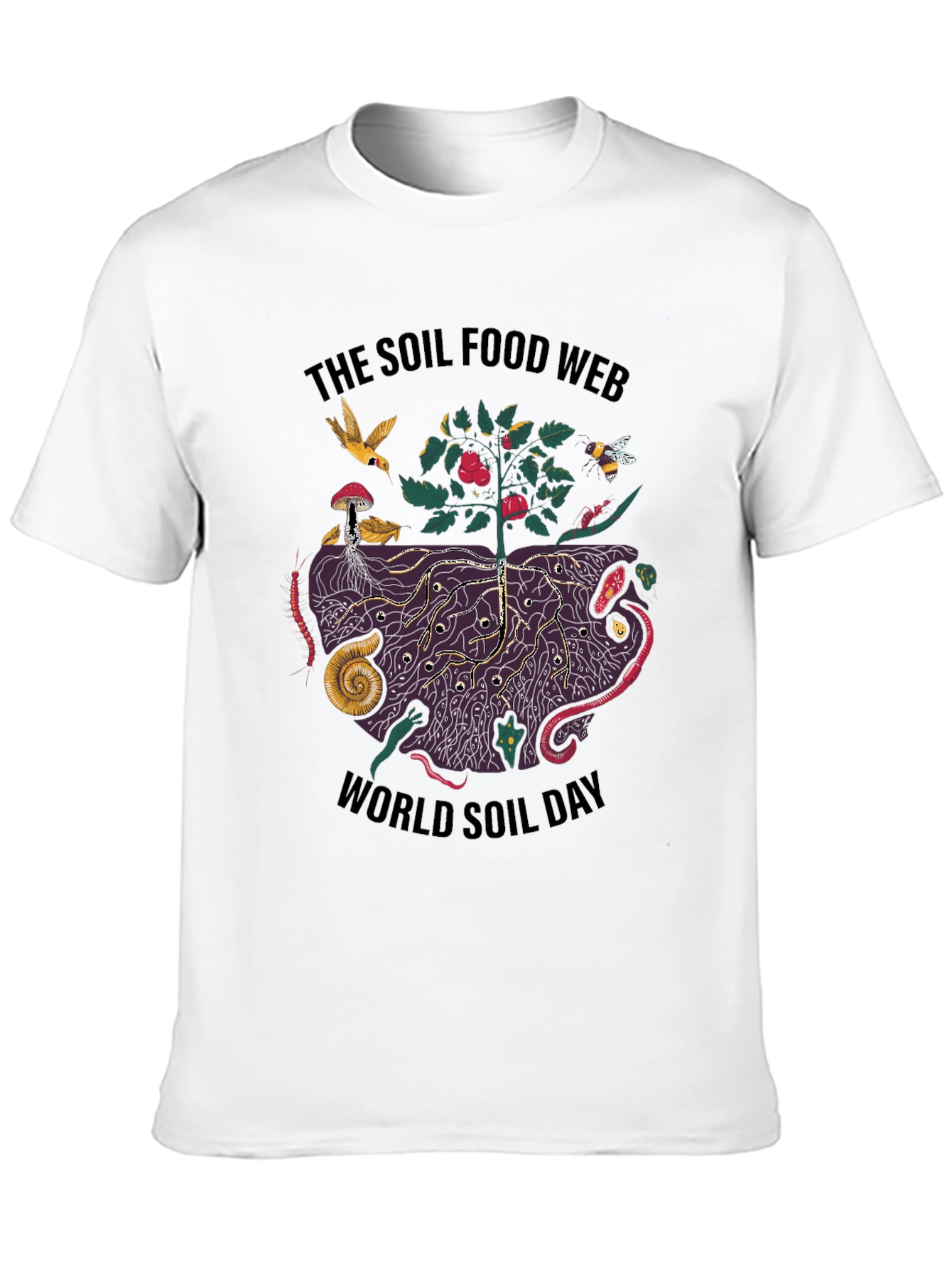 Black Soil Food Web T-Shirt - World Soil Day view 10