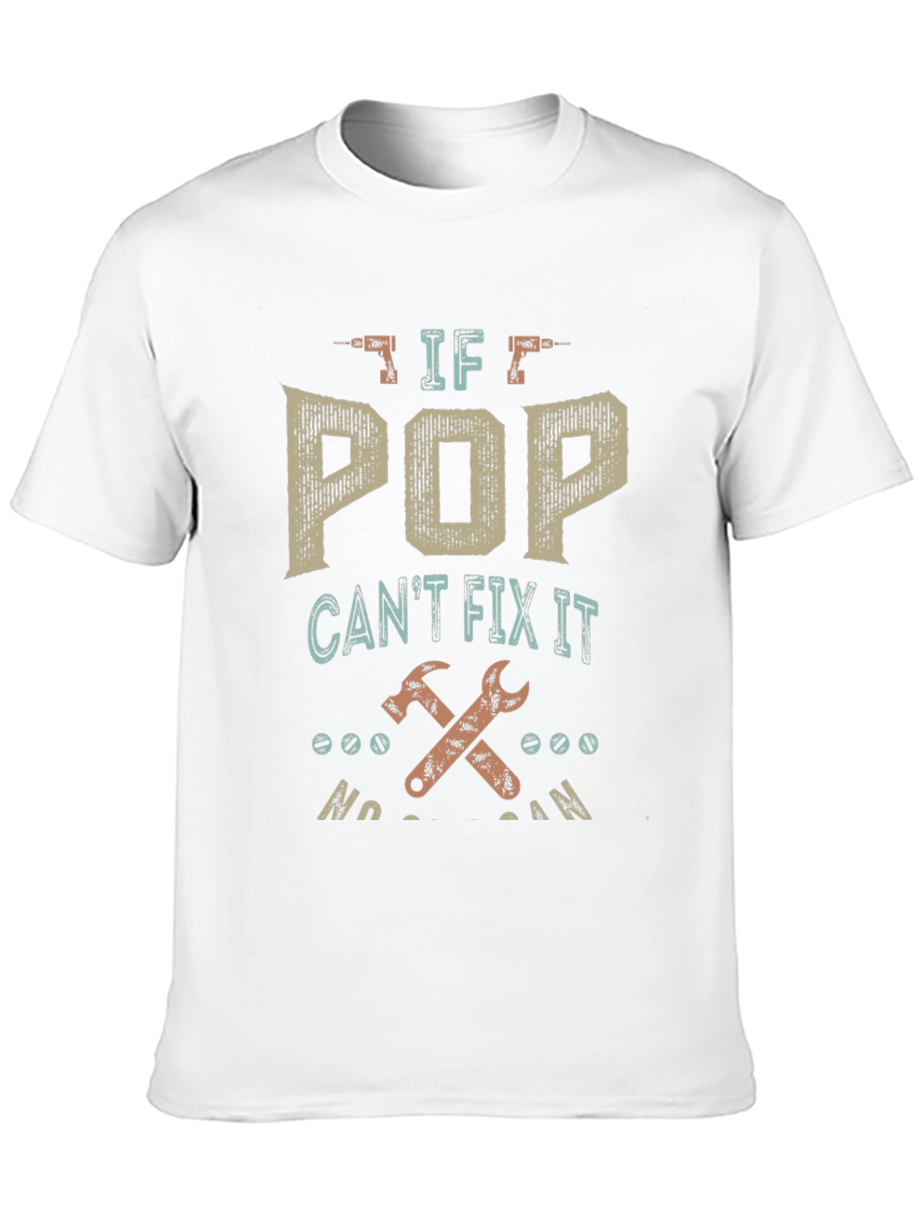 Black If Pop Can't Fix It Men's T-Shirt view 10