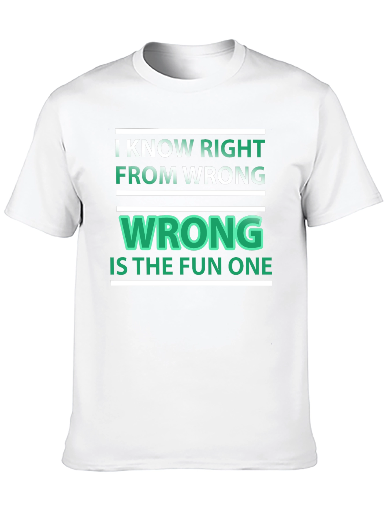Black Funny "Wrong is the Fun One" Graphic Tee view 10