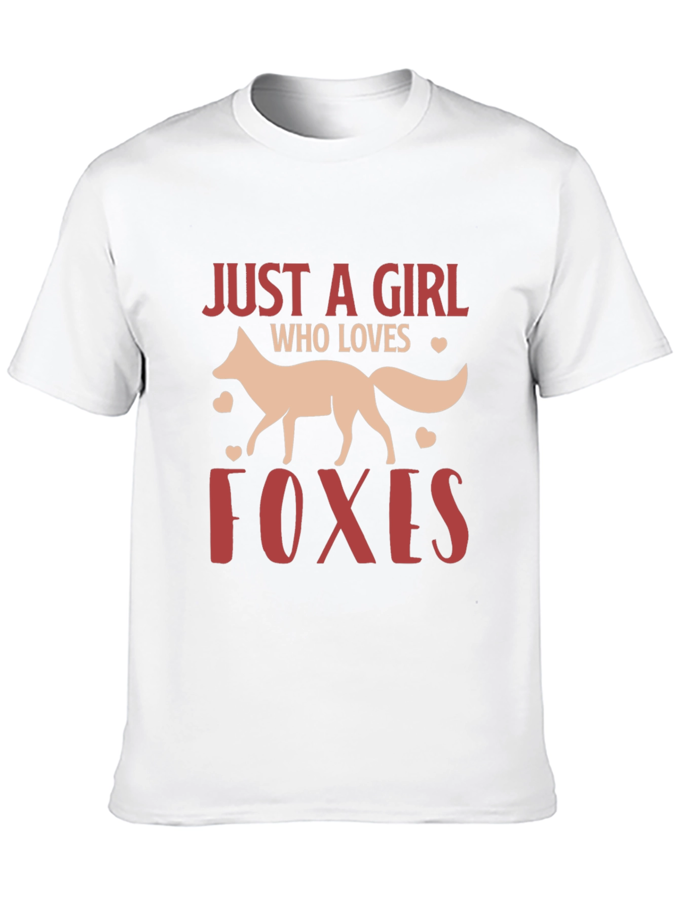 Black Just A Girl Who Loves Foxes T-Shirt view 10