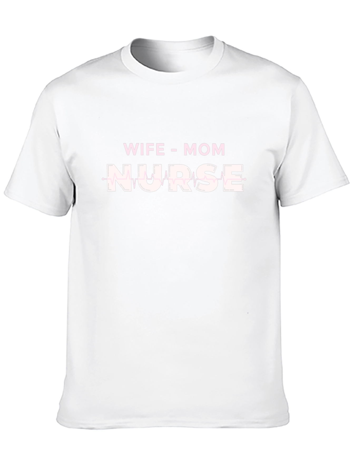 Black Wife Mom Nurse Graphic T-Shirt - Black view 10