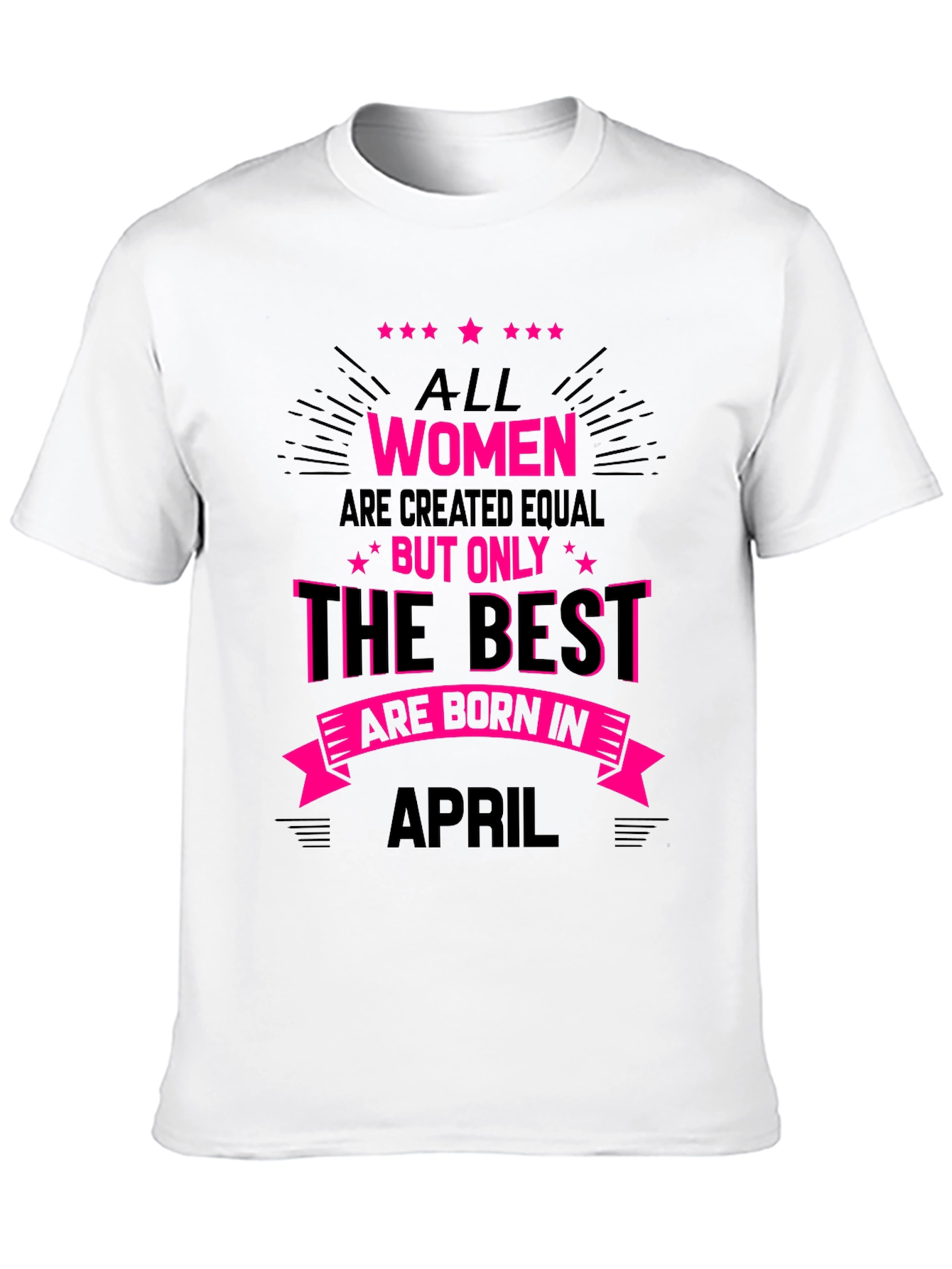 Black Best Women Born in April T-Shirt view 10