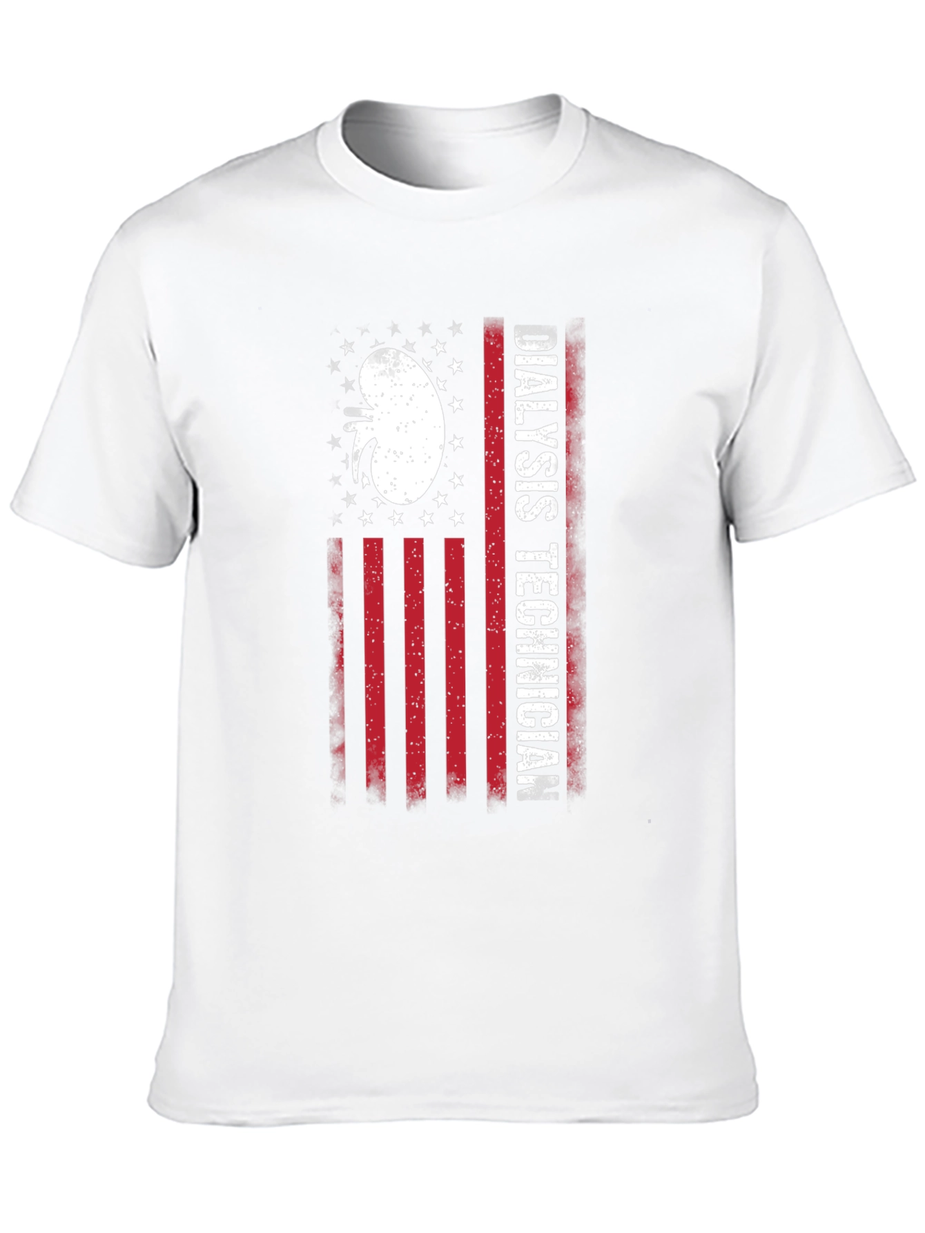 Black Dialysis Technician American Flag T-Shirt view 10