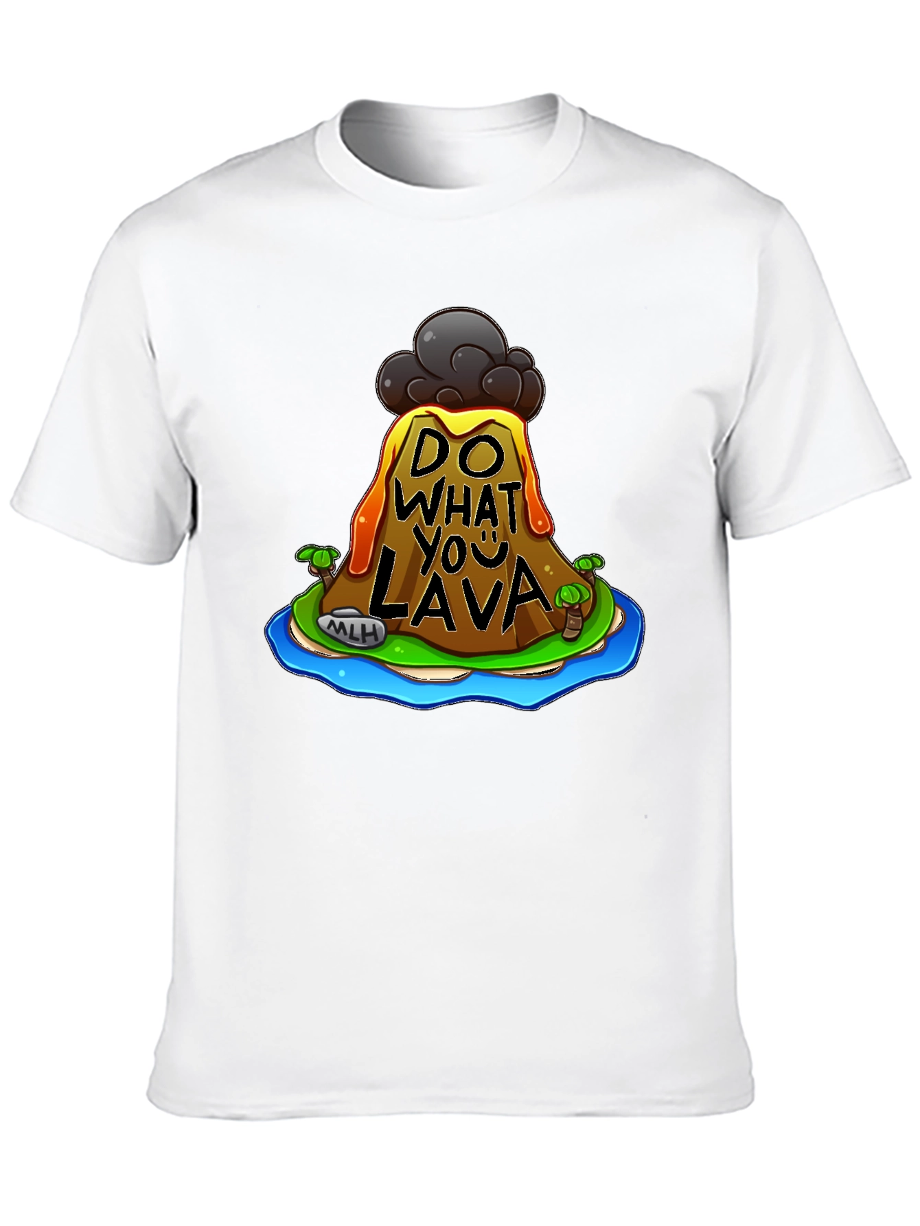 Black Do What You Lava Graphic Tee - Black Cotton T-Shirt view 10