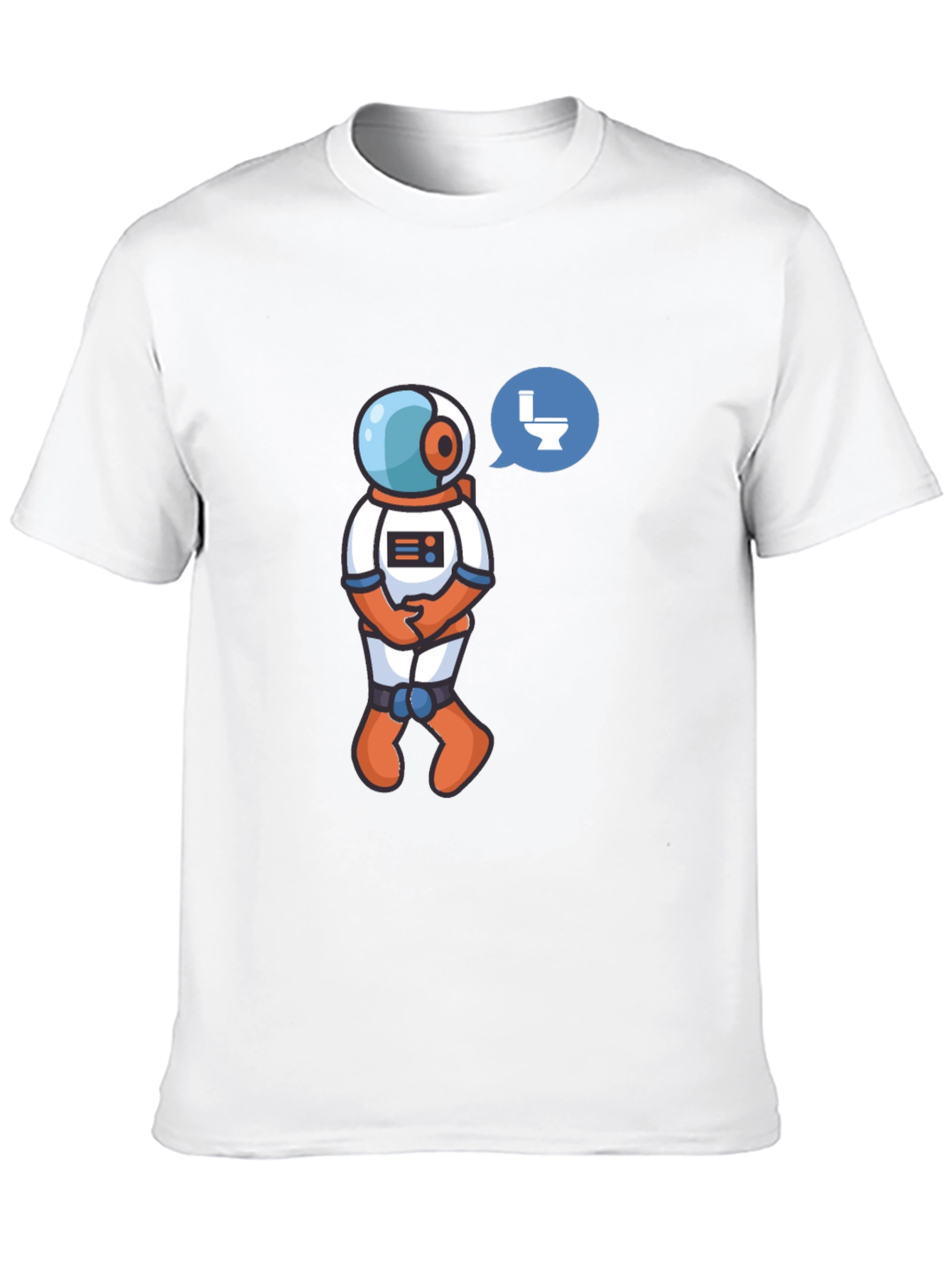 Black Astronaut Toilet Humor T-Shirt - Black view 10