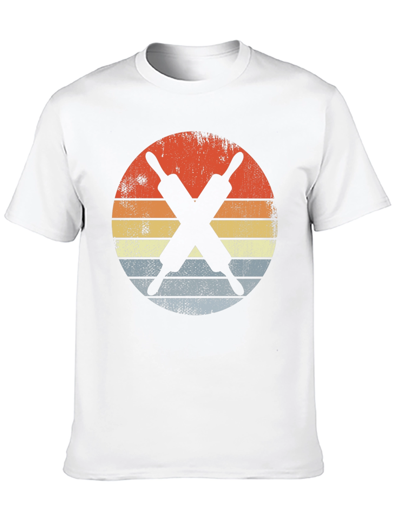 Black Retro Rolling Pins T-Shirt - Baker Gift view 10