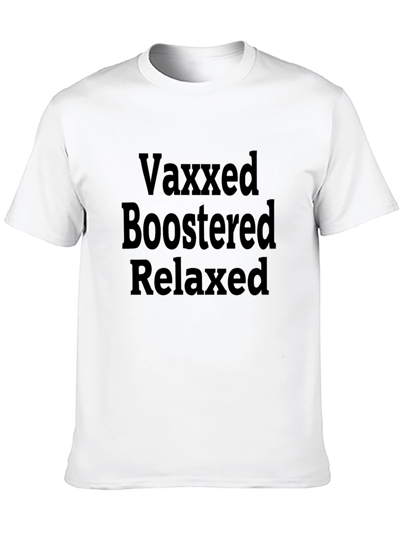 Black Vaxxed, Boosted, Relaxed Black T-Shirt view 10