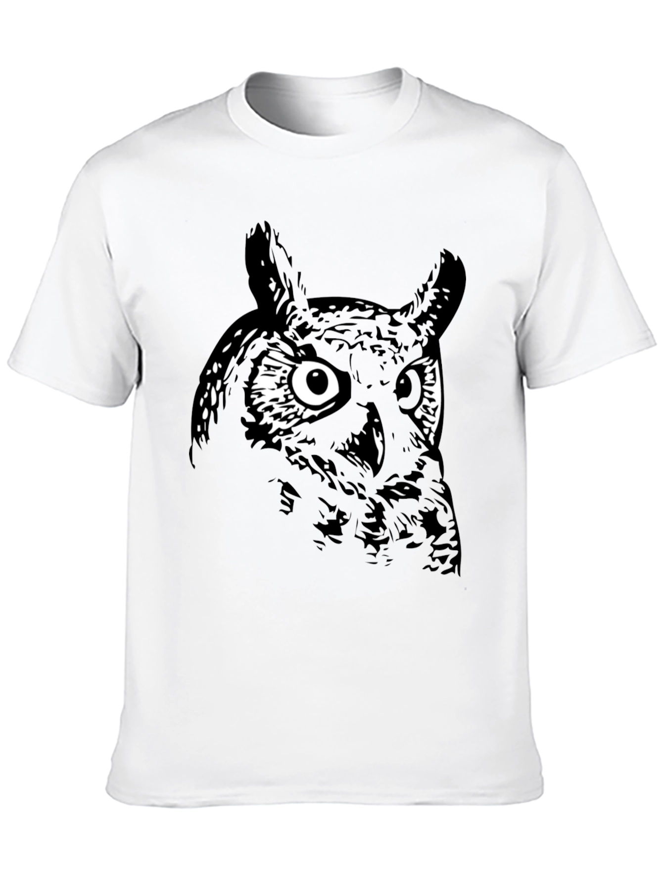 Black Men's Black Owl Graphic Tee view 10