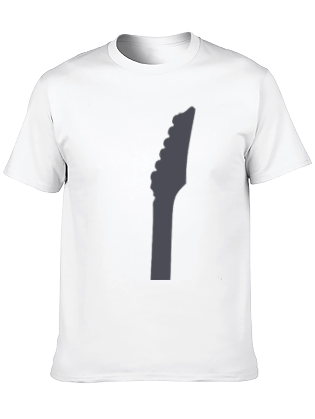 Black Guitar Headstock Graphic Black T-Shirt view 10